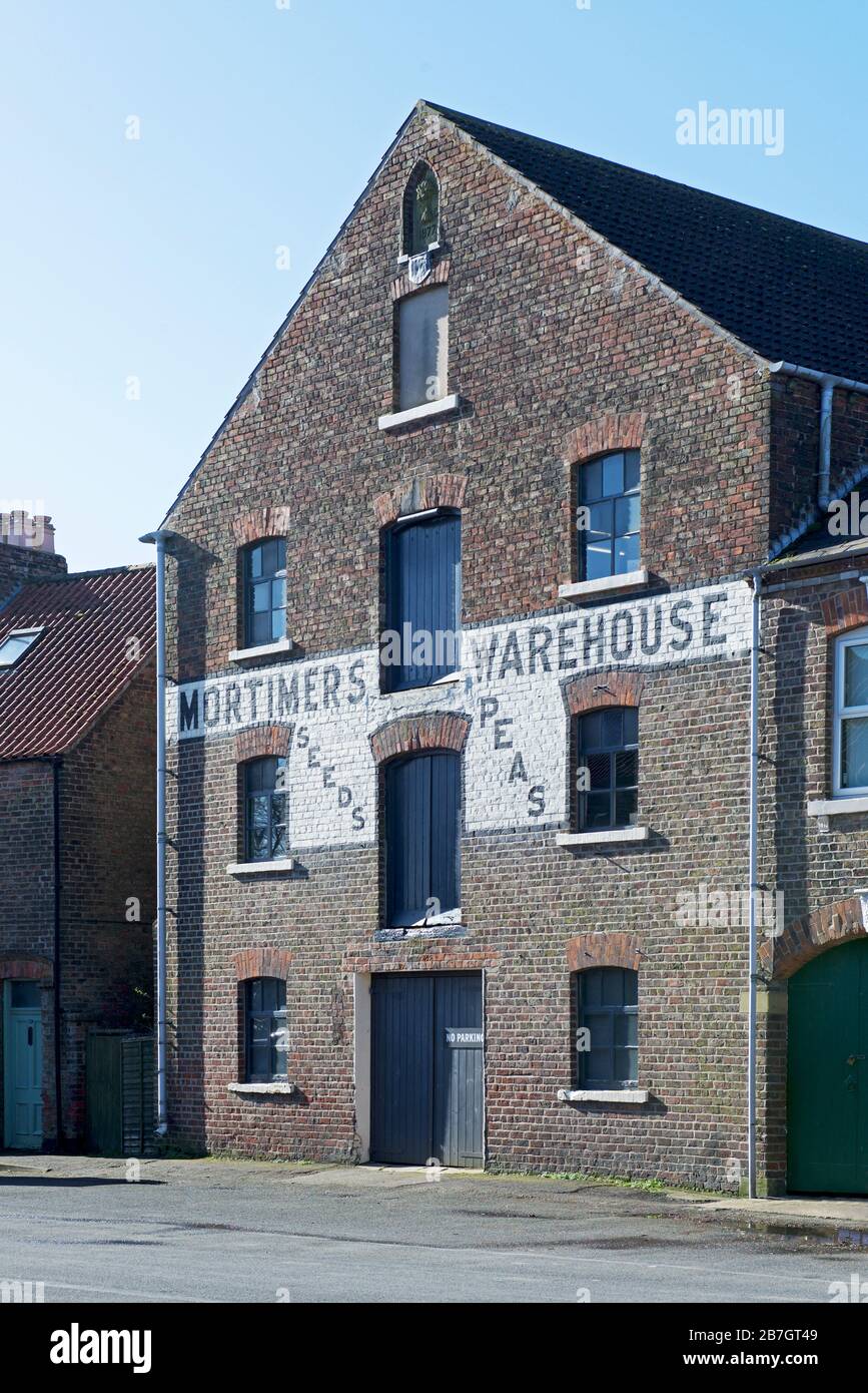 Mortimers Warehouse, Driffield, East Yorkshire, Inghilterra Regno Unito Foto Stock