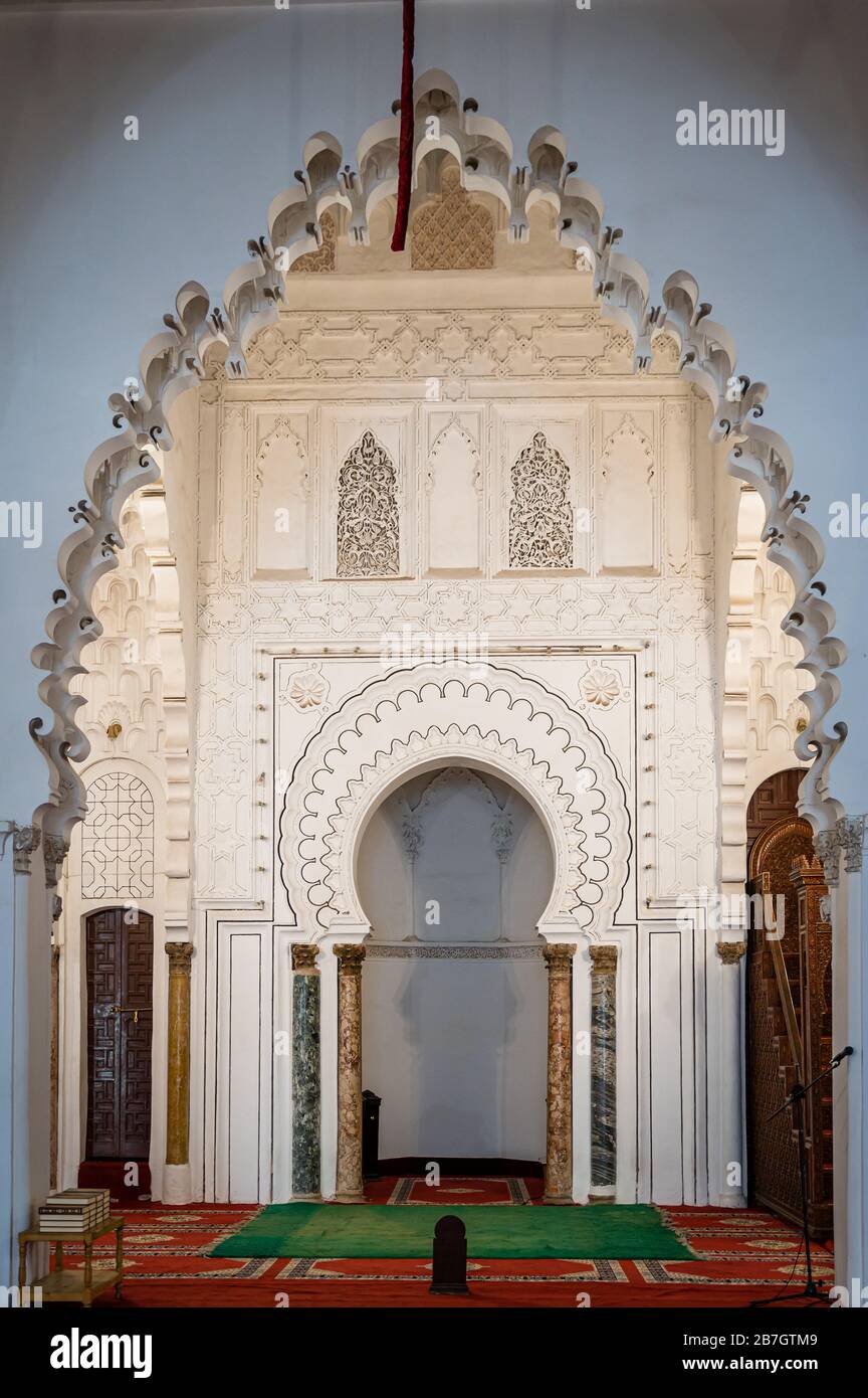 All'interno della Moschea di Koutoubia a Marrakesh. Marocco Foto Stock