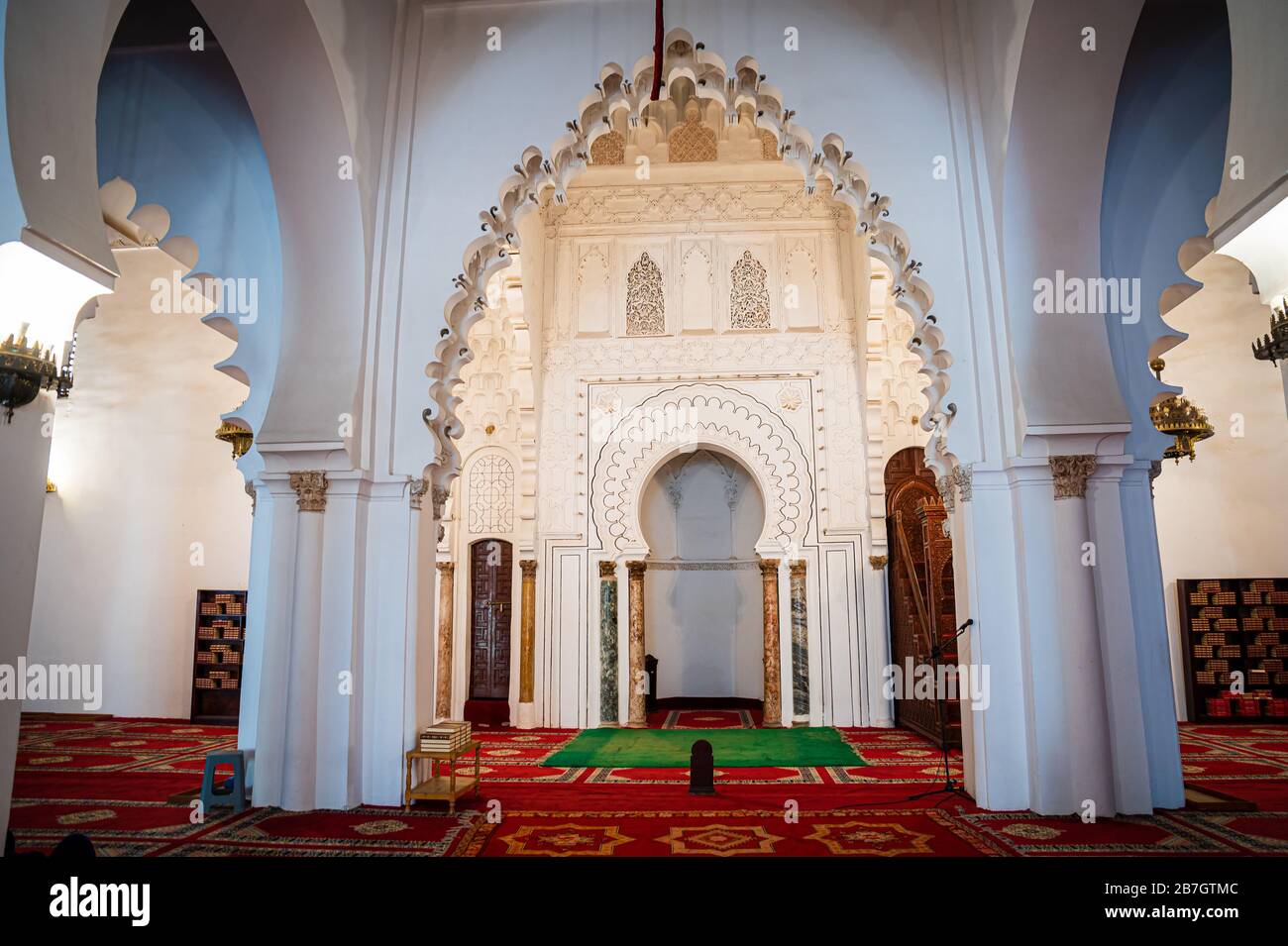 All'interno della Moschea di Koutoubia a Marrakesh. Marocco Foto Stock