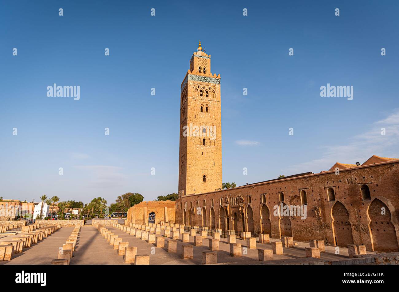Moschea di Koutoubia a Marrakesh. Marocco Foto Stock