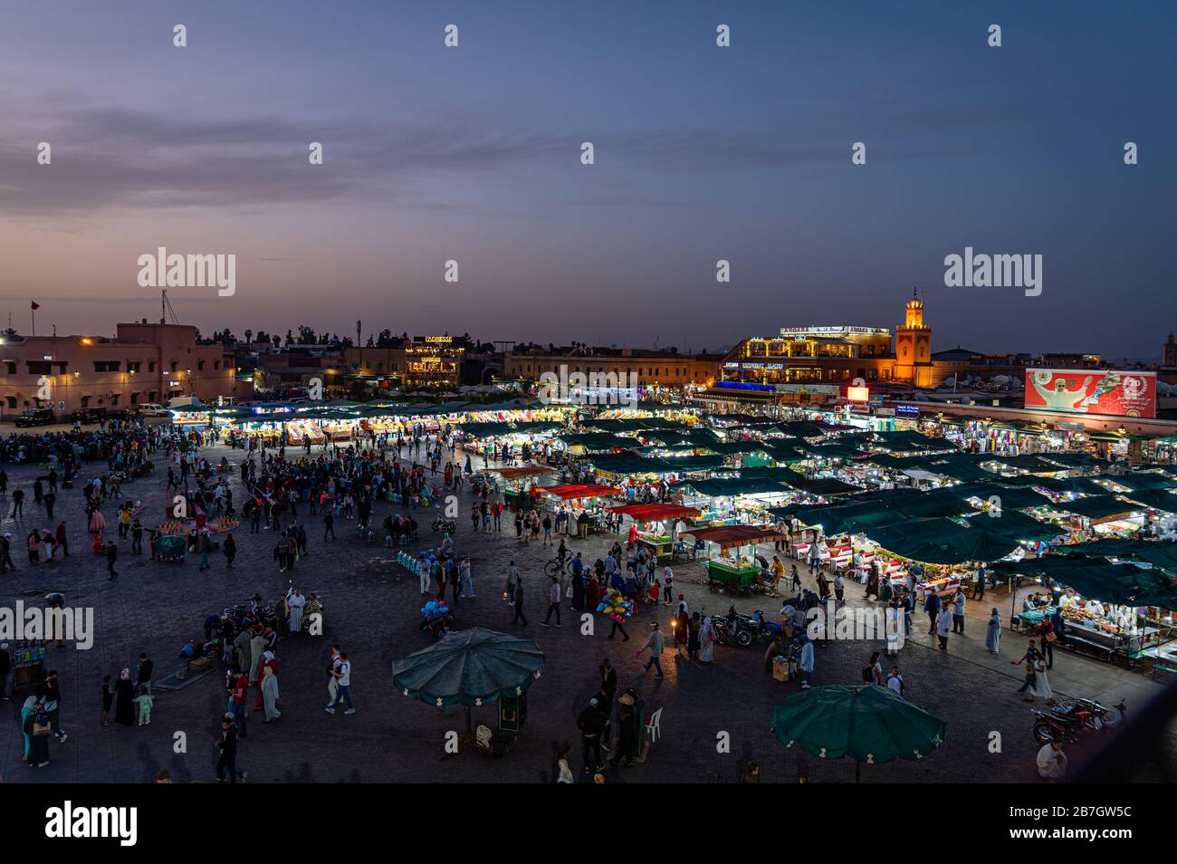 Jemaa El Fna, Marrakech. Marocco Foto Stock