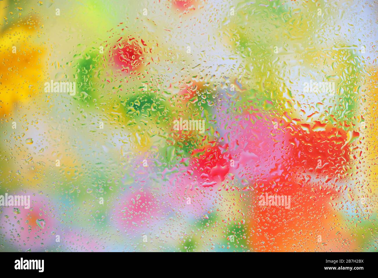 Primavera Abstract sfondo con gocce d'acqua Foto Stock