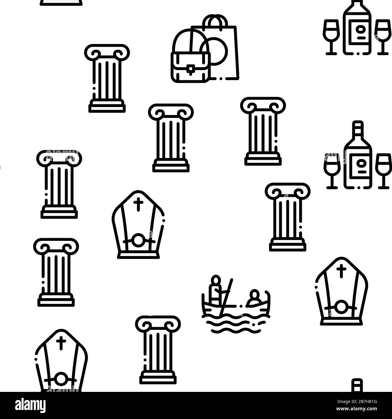 Vettore italiano tradizionale con motivo senza giunture Illustrazione Vettoriale