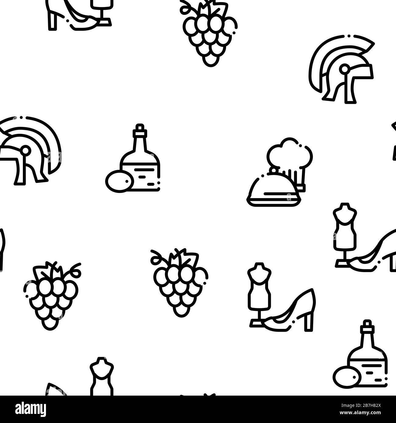 Vettore italiano tradizionale con motivo senza giunture Illustrazione Vettoriale