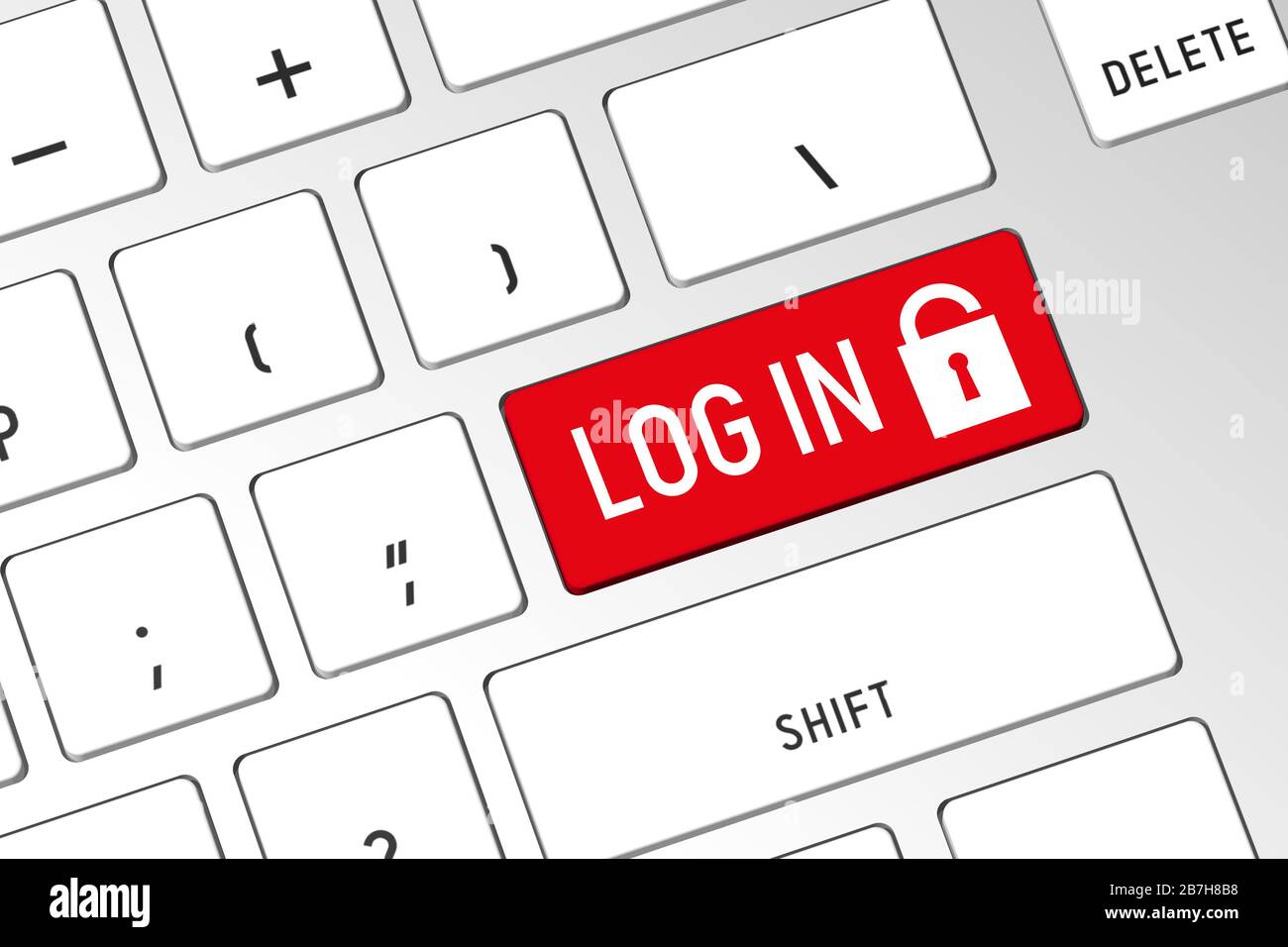 Accesso - tastiera del computer 3D Foto Stock