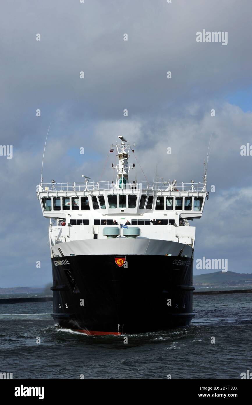 CalMac traghetto Isole Caledoniane, Ardrossan. Da Ardossan a Arran traghetto. Foto Stock