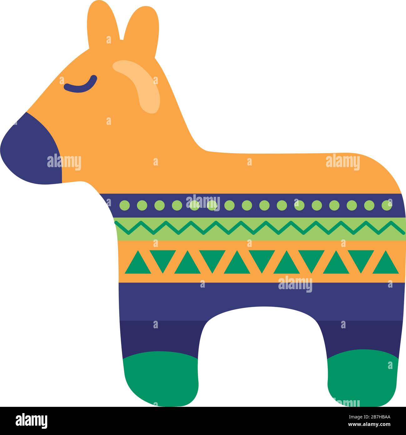 cultura messicana pinata detaild stile icona Illustrazione Vettoriale