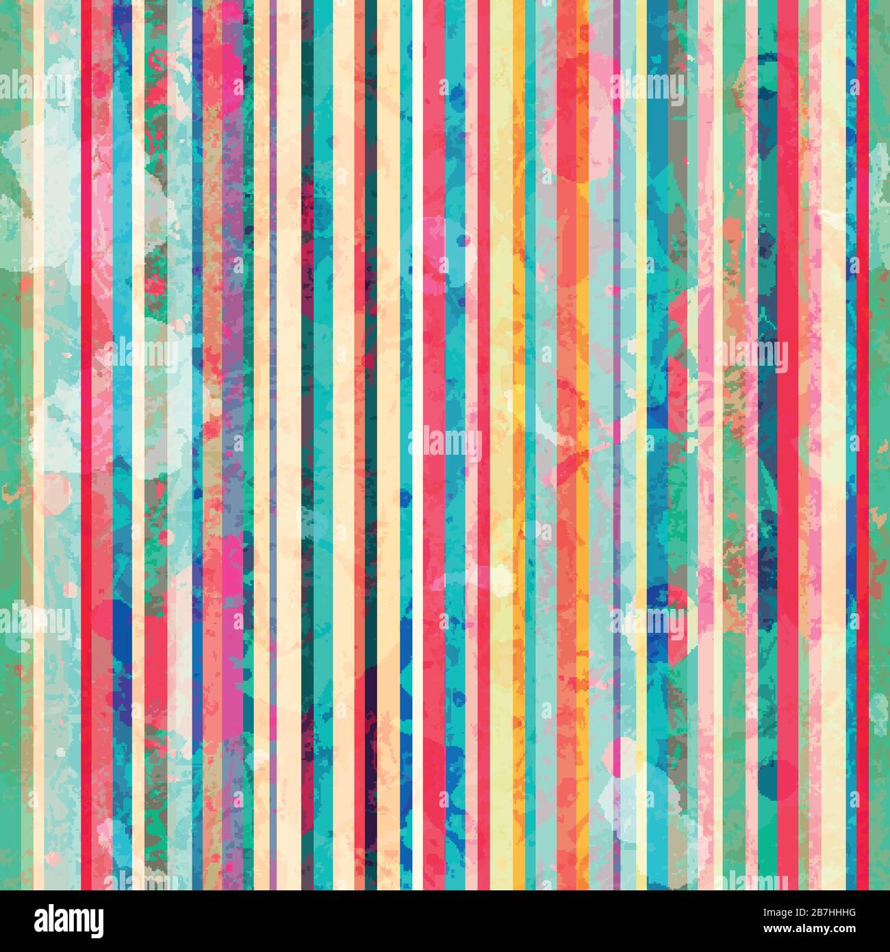linee colorate motivo senza giunture con effetto blot Illustrazione Vettoriale