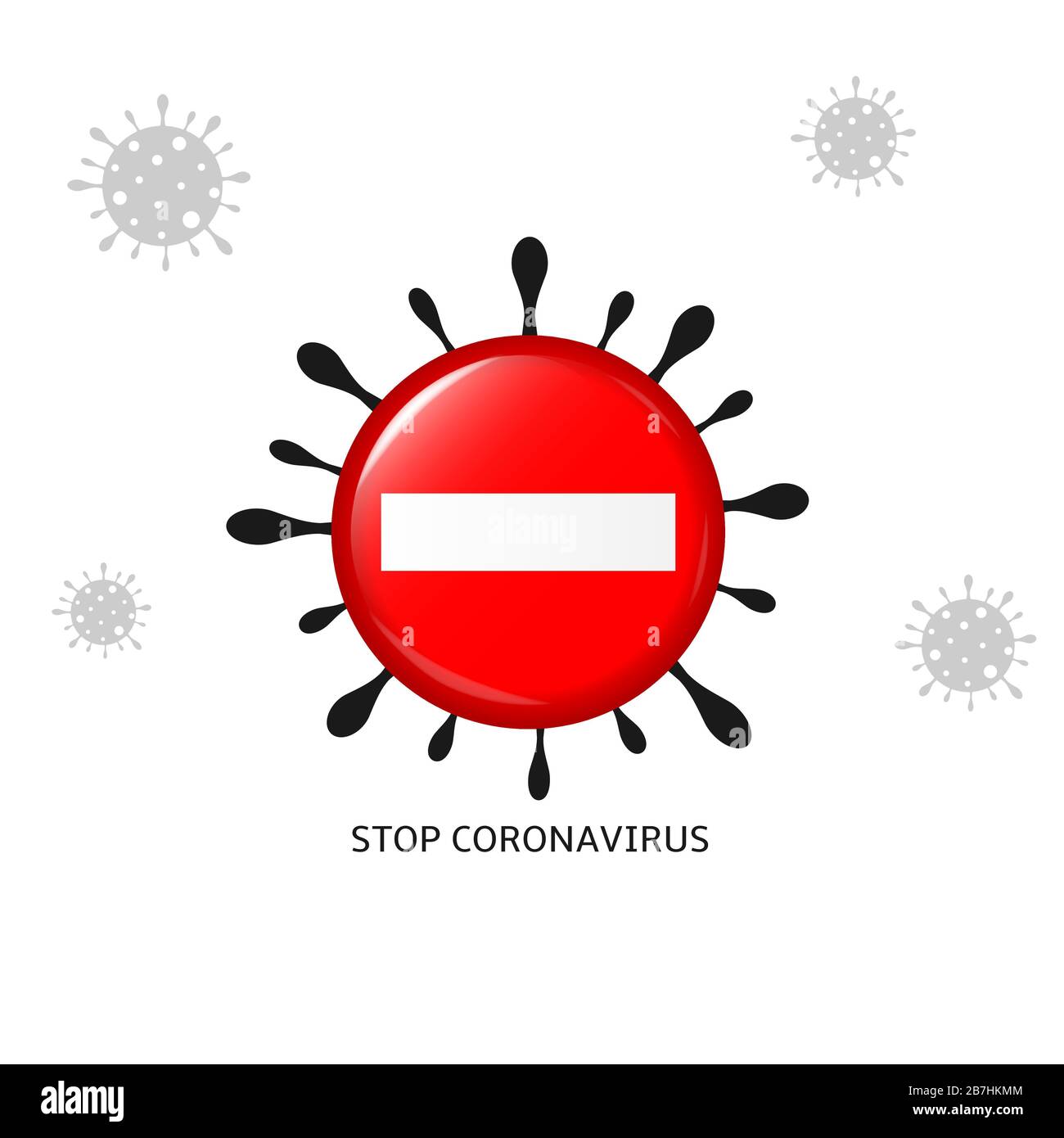 Stop Coronavirus segno Illustrazione Vettoriale