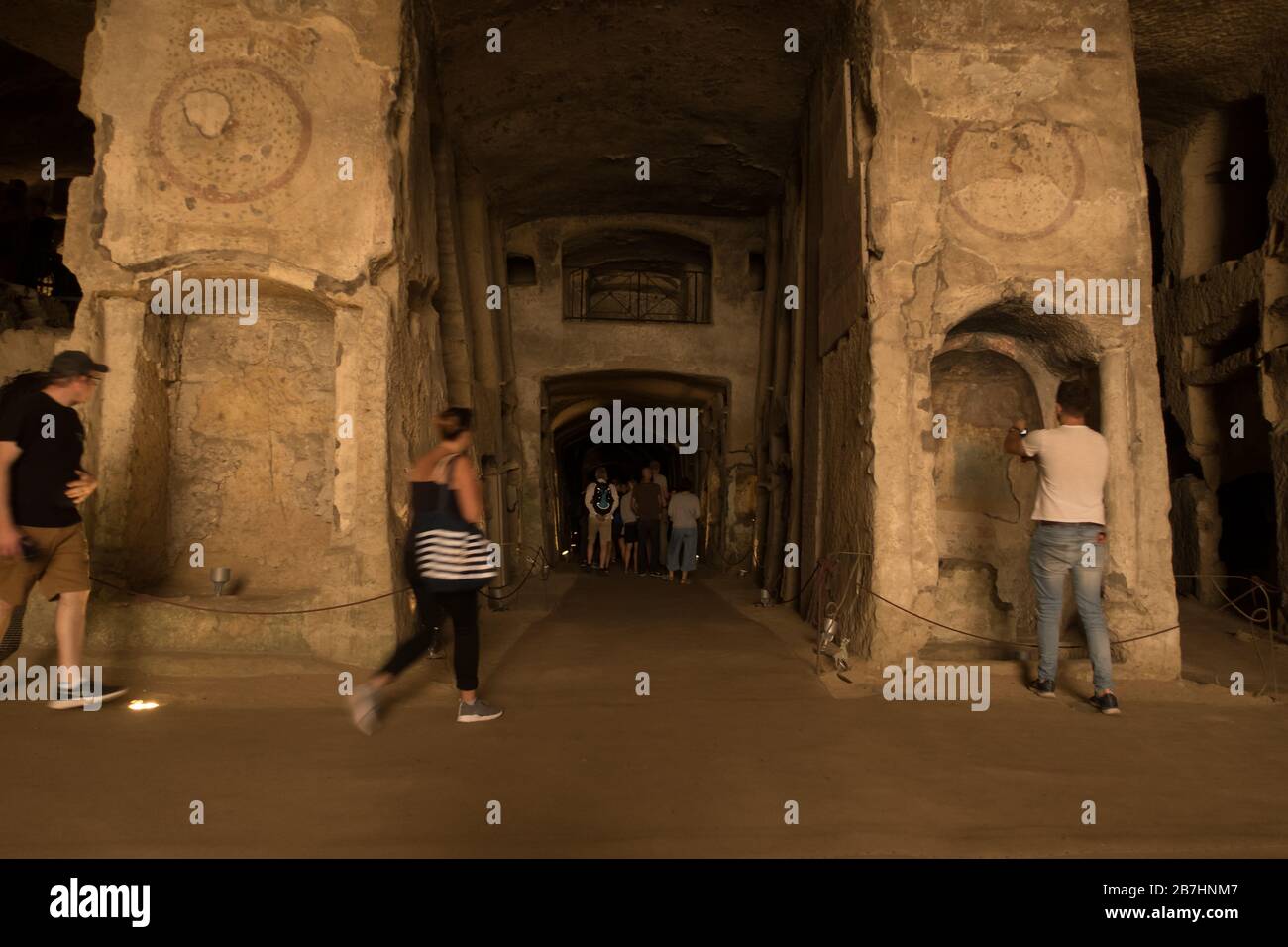 Le catacombe di San Gennaro a Napoli Foto Stock