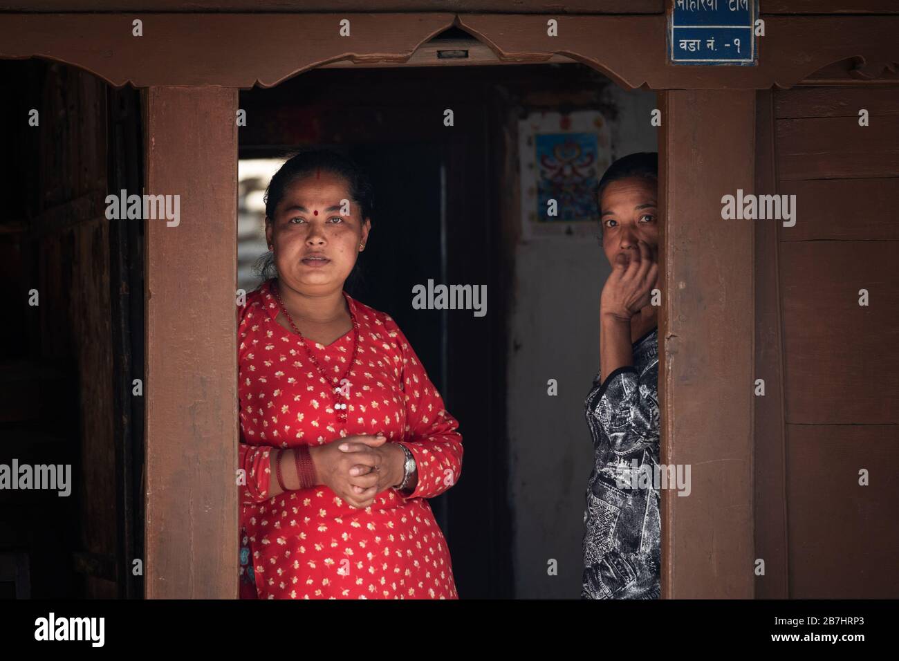 Ritratti di persone, Pokhara, Nepal Foto Stock