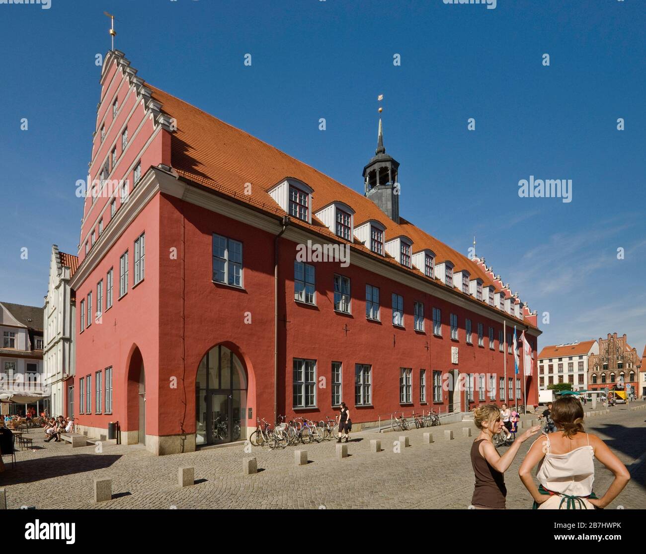 Municipio di Greifswald in Meclemburgo-Pomerania occidentale, Germania Foto Stock