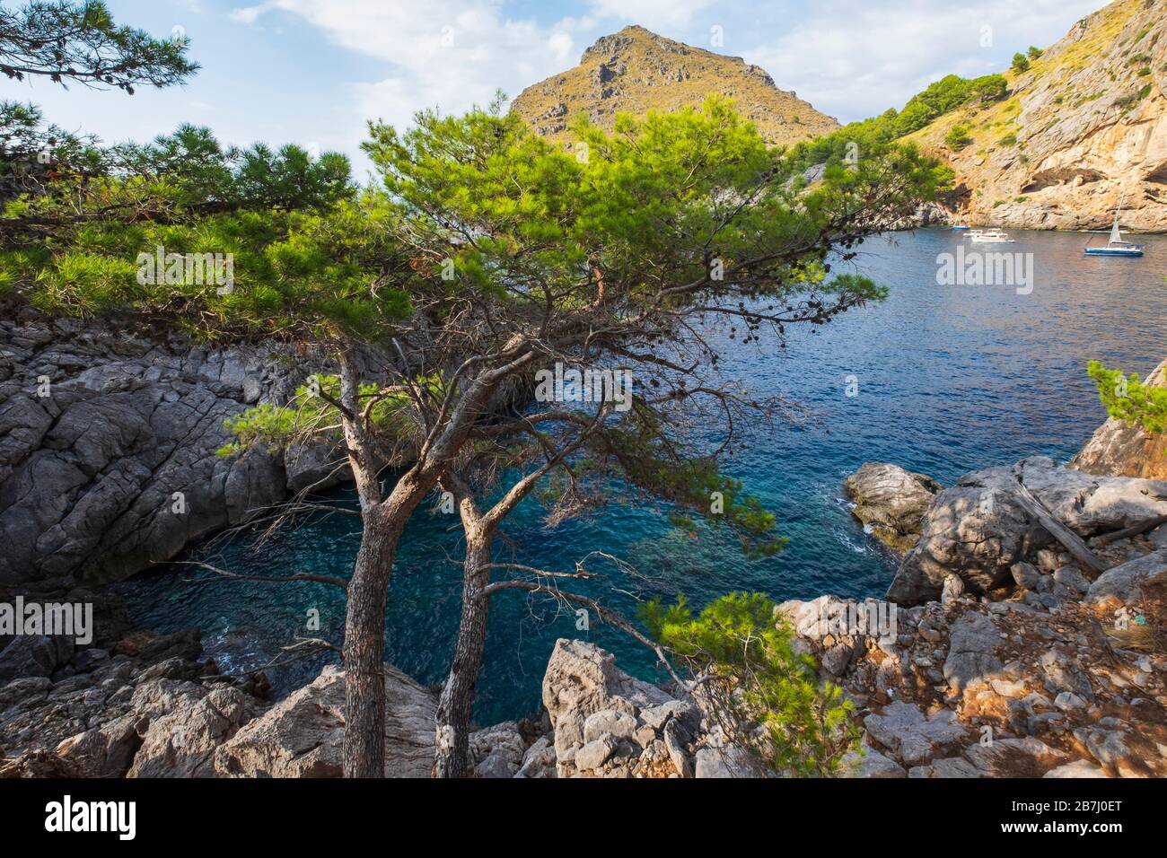 SA Calobra. Montagne Tramuntana. Maiorca , Isole Baleari. Spagna Foto Stock