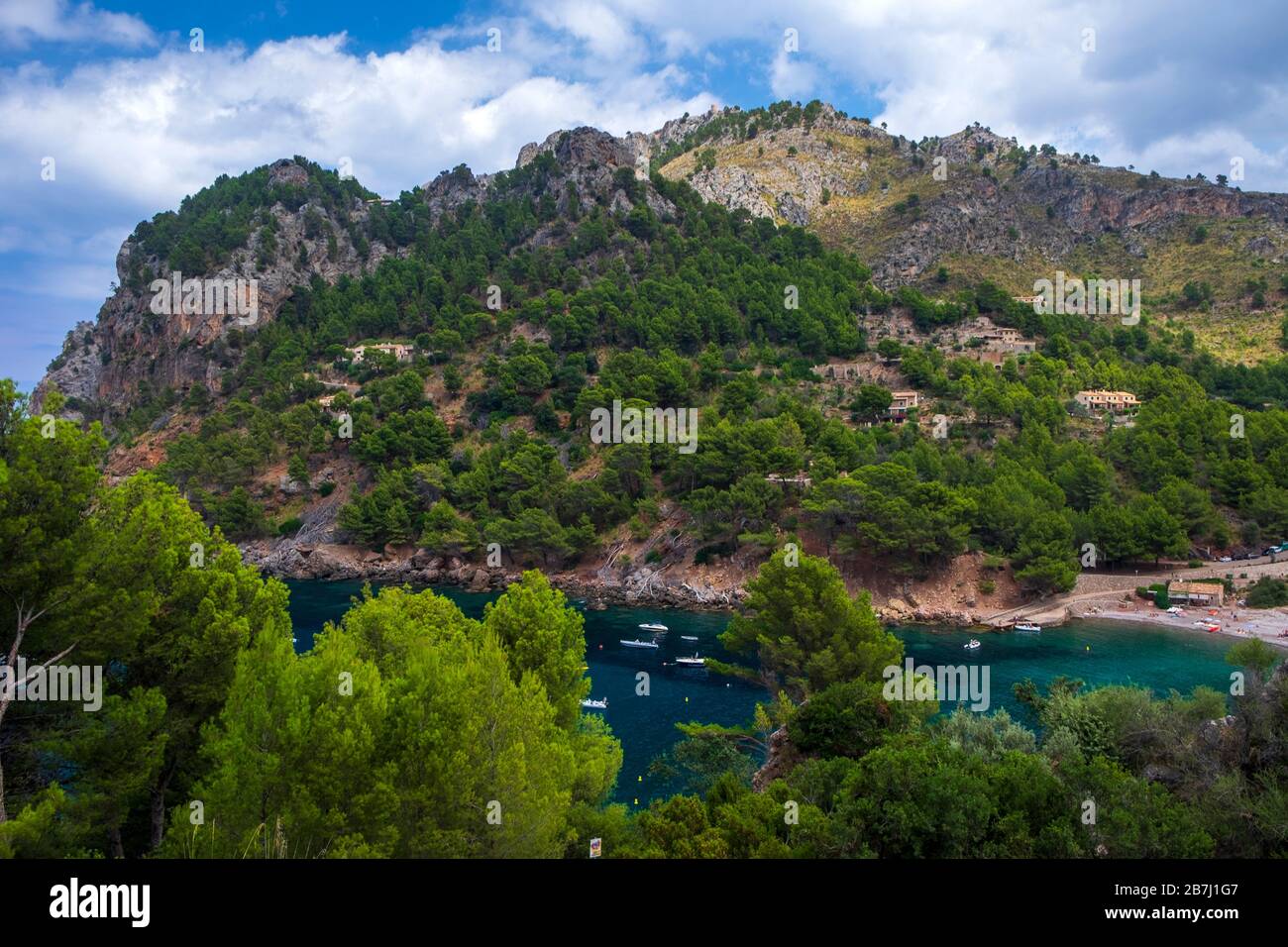 SA Calobra. Montagne Tramuntana. Maiorca , Isole Baleari. Spagna Foto Stock