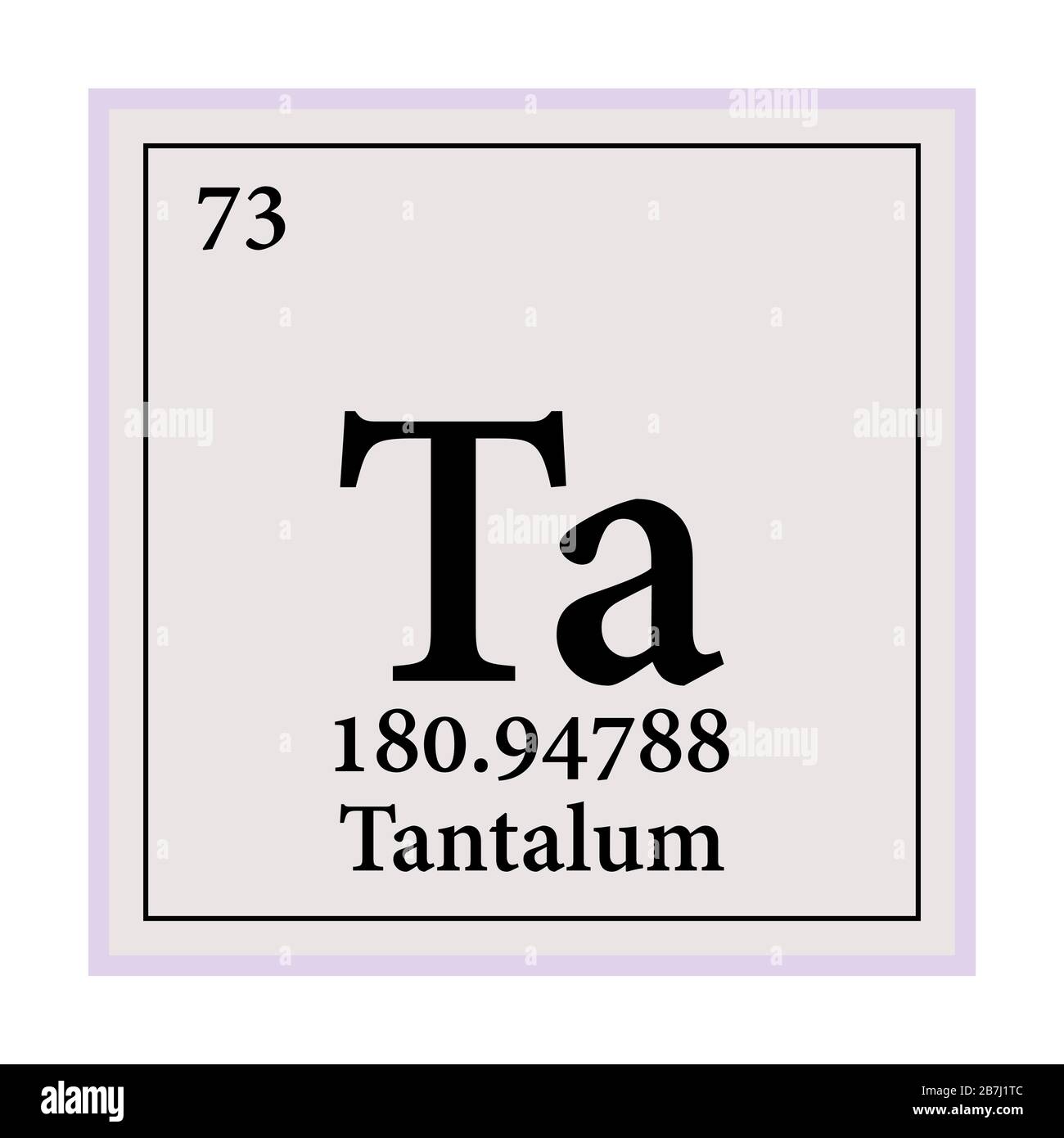 Il tantalio Tavola Periodica degli Elementi illustrazione vettoriale EPS 10. Illustrazione Vettoriale