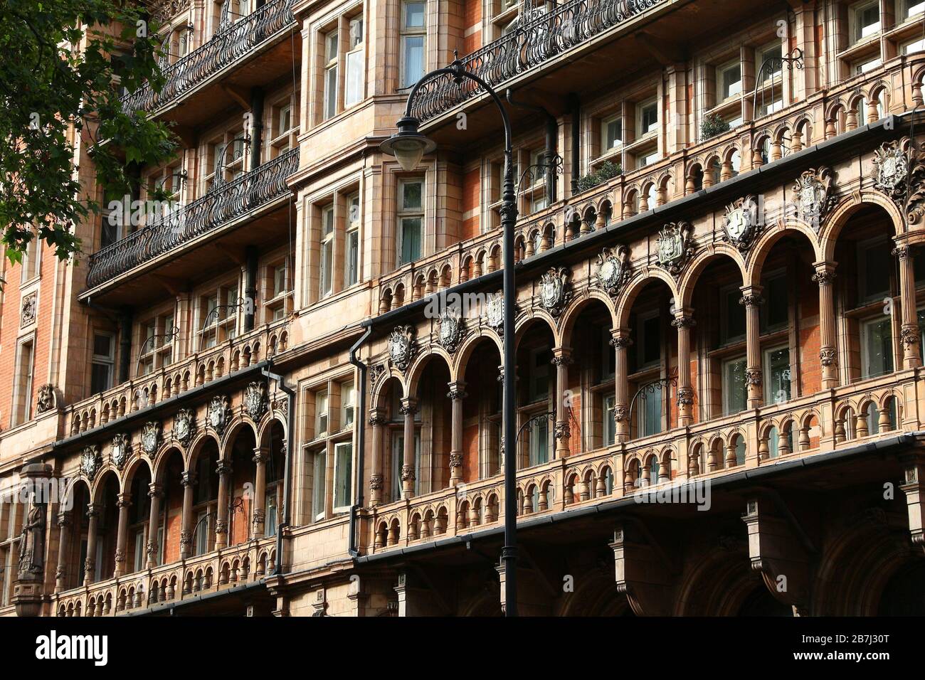 Architettura storica degli hotel a Londra, Regno Unito. Quartiere di Bloomsbury. Foto Stock