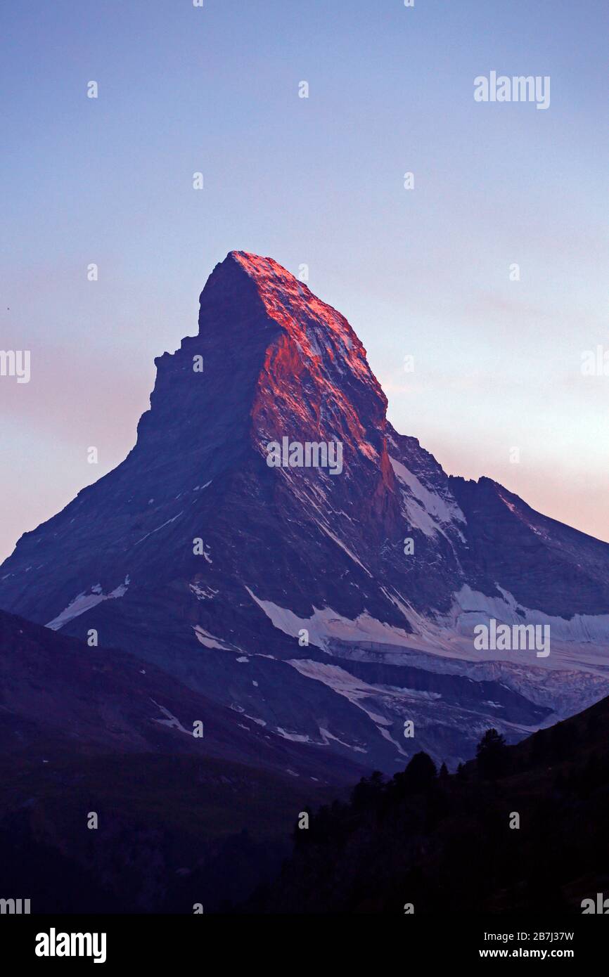 Il Cervino al tramonto Foto Stock