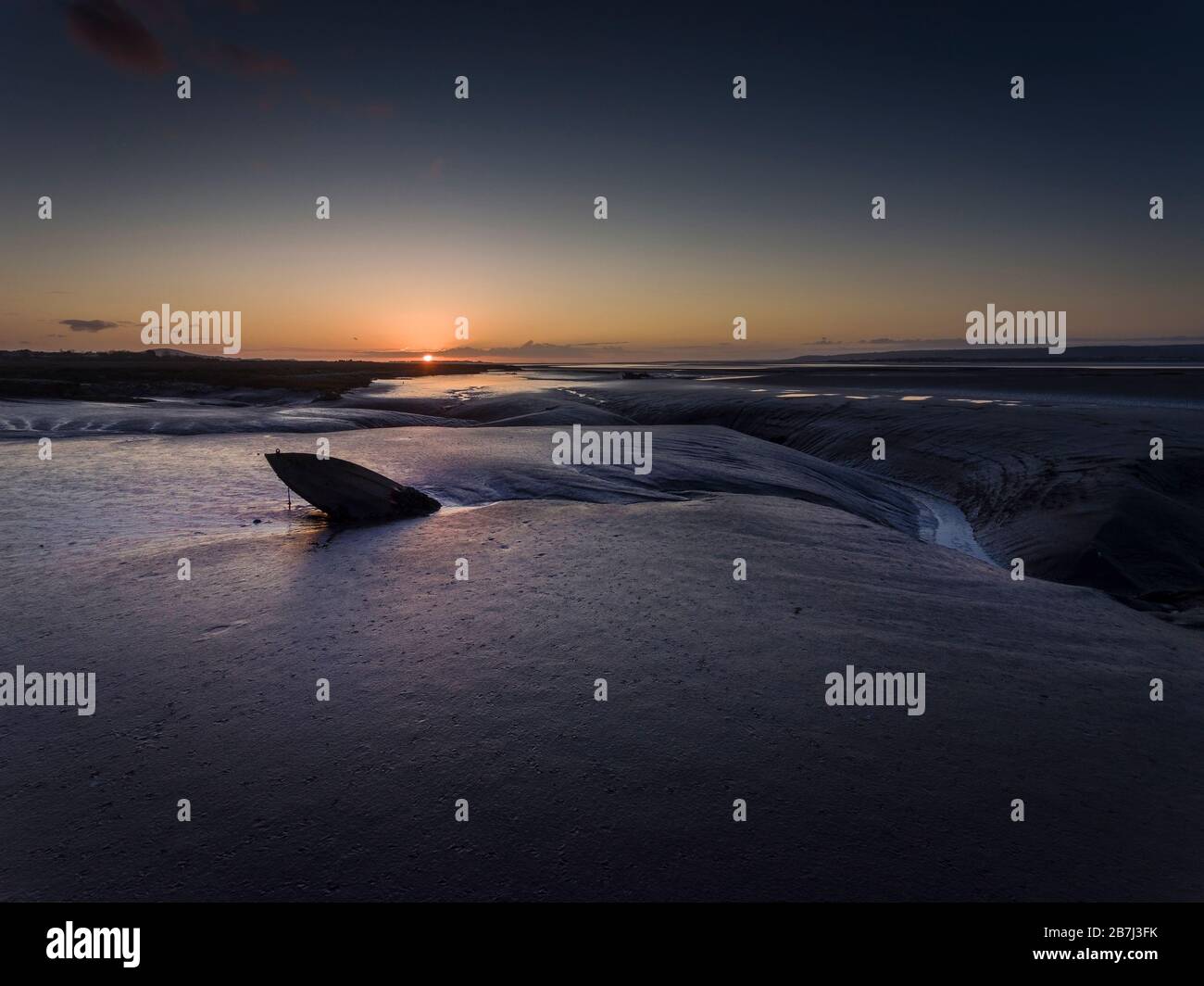 L'estuario del Loughor nel Galles del Sud Foto Stock
