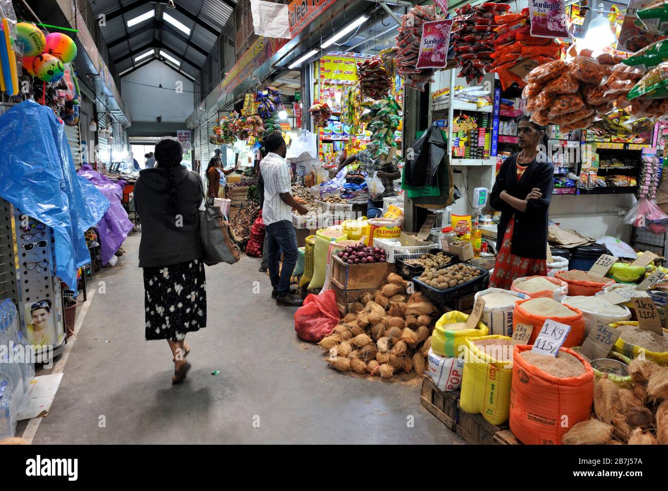 Sri Lanka, Nuwara Eliya, mercato centrale Foto Stock