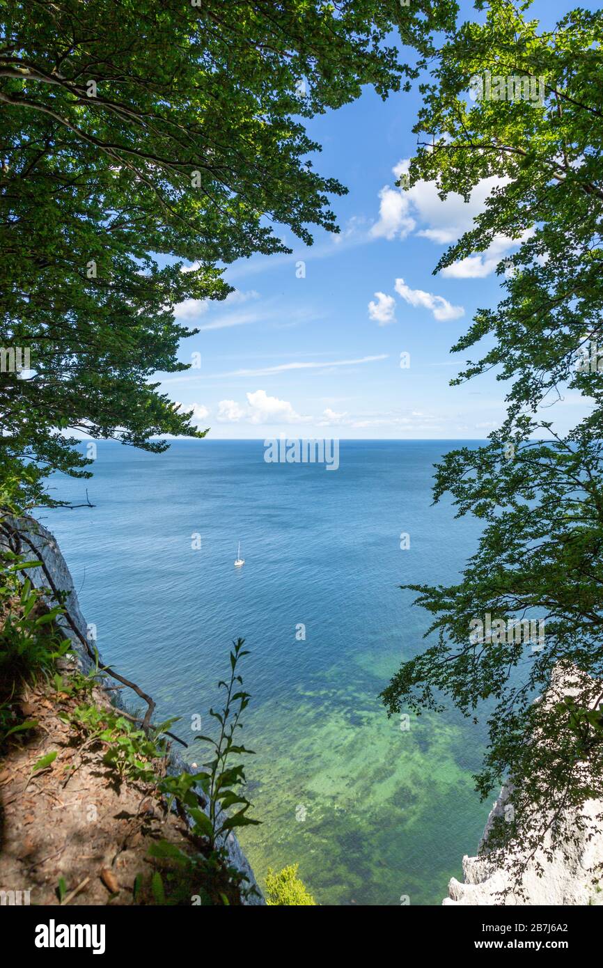 Scogliere di gesso sull'isola di Moen, Danimarca, Europa Foto Stock