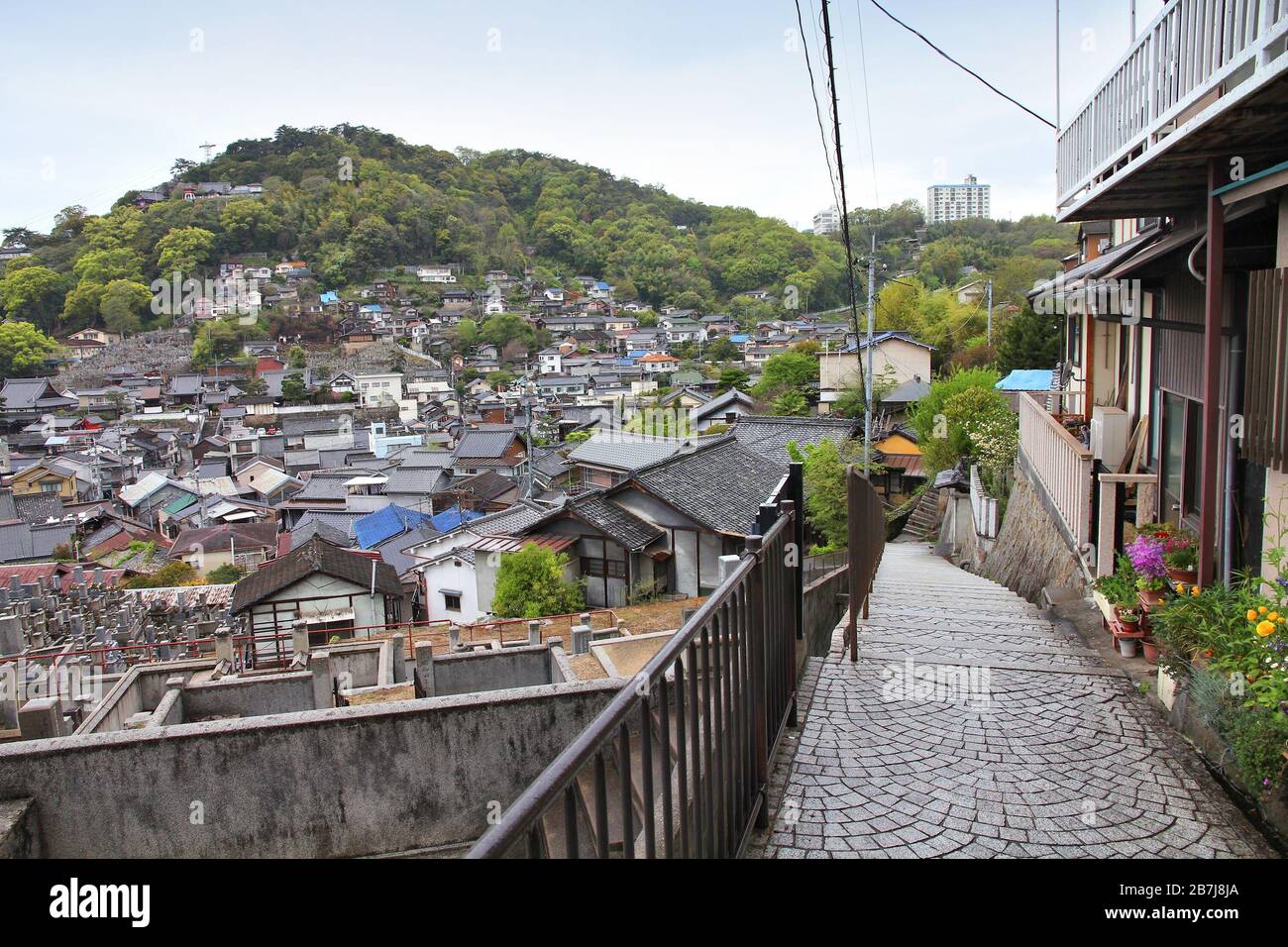 Onomichi, Giappone. Old Town Street. Destinazione di viaggio nella regione di Chugoku. Foto Stock