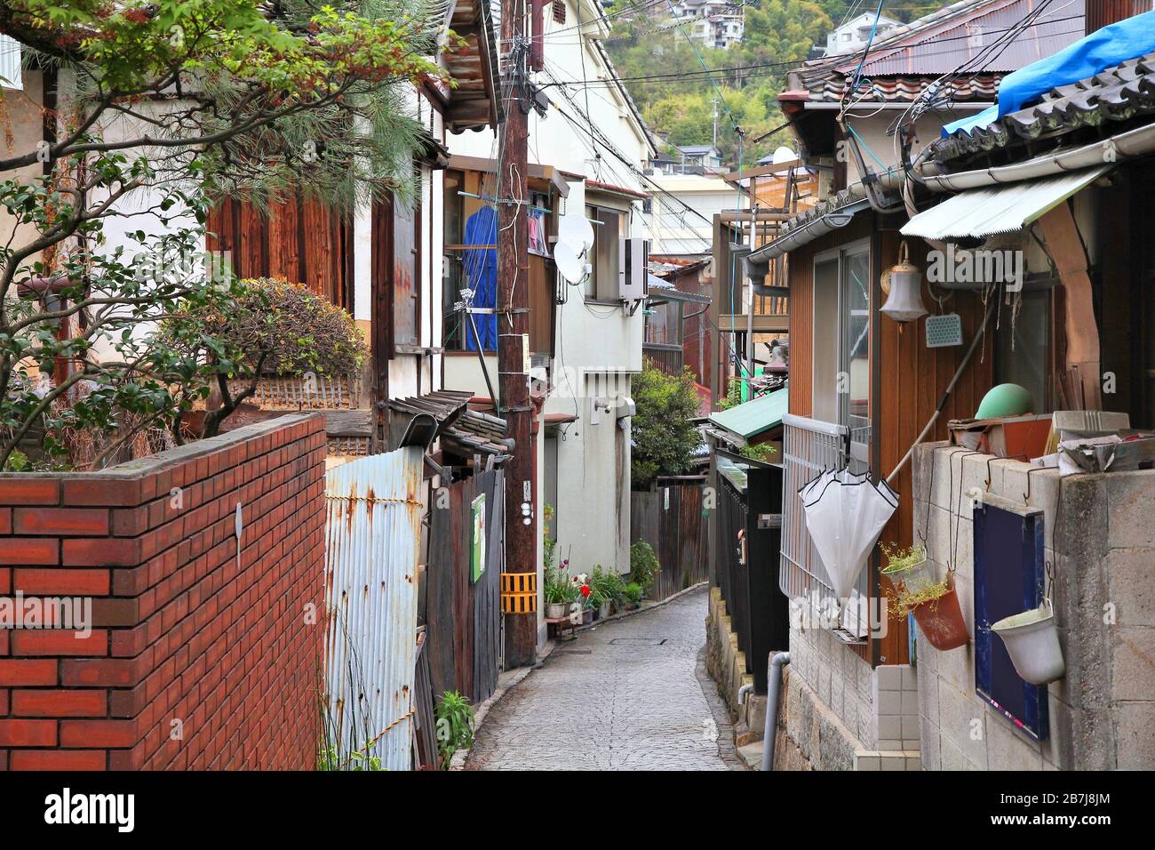 Onomichi, Giappone. Old Town Street. Destinazione di viaggio nella regione di Chugoku. Foto Stock