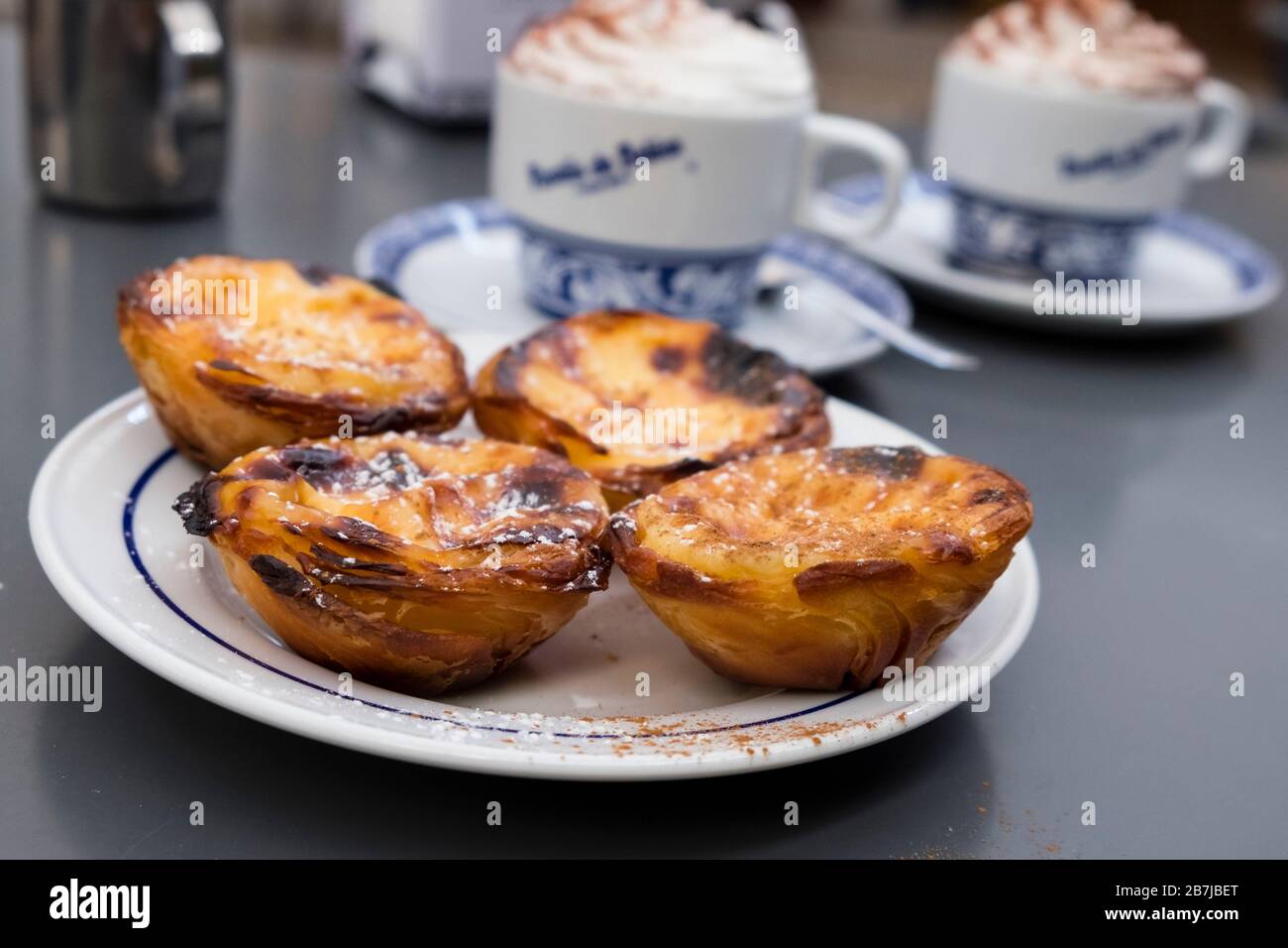 Pasteis de nata a Pasteis de Belem, Lisbona, Portogallo Foto Stock