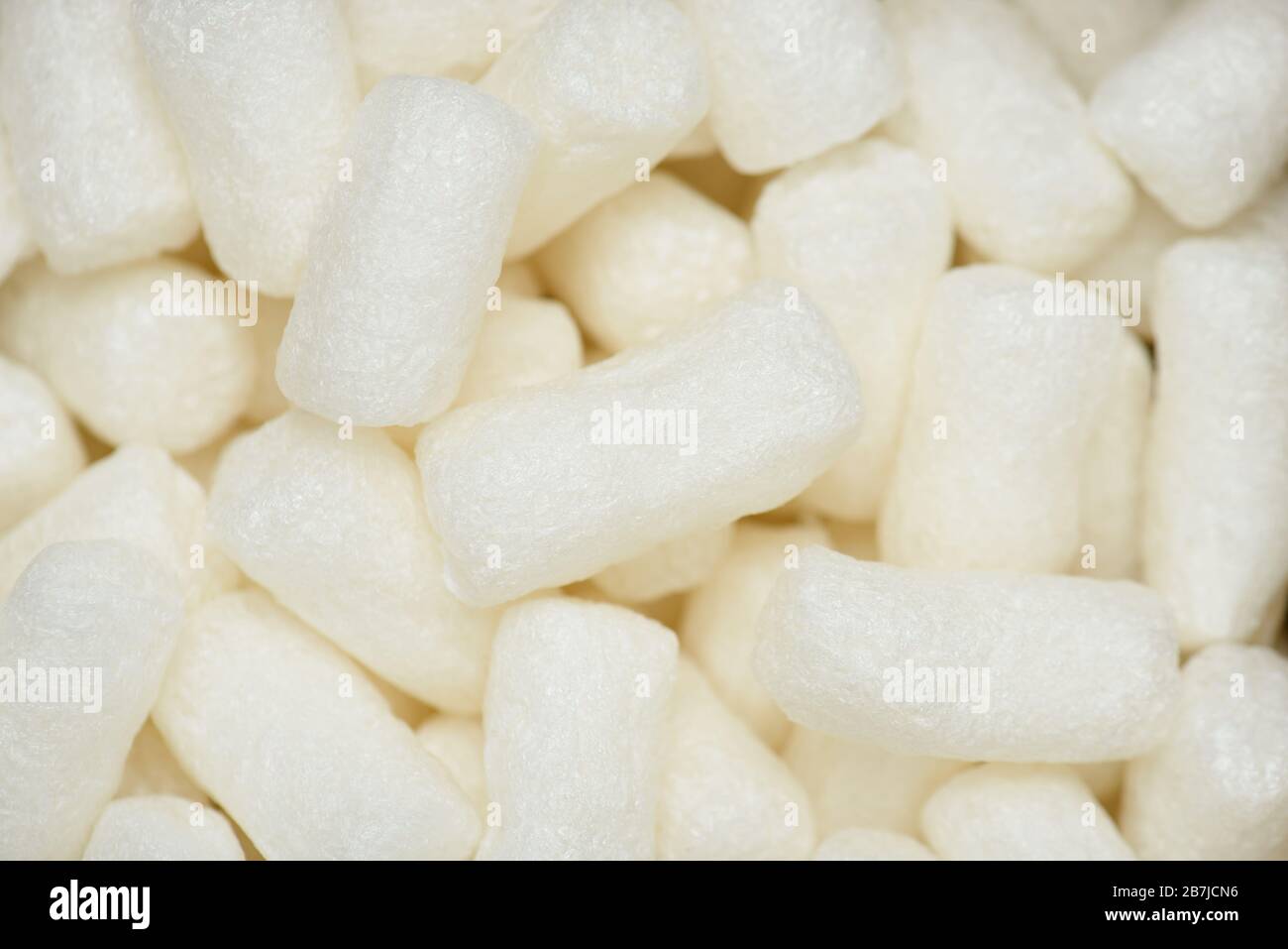 Macro ritagliata foto ravvicinata del riempitivo per pacchi Foto Stock