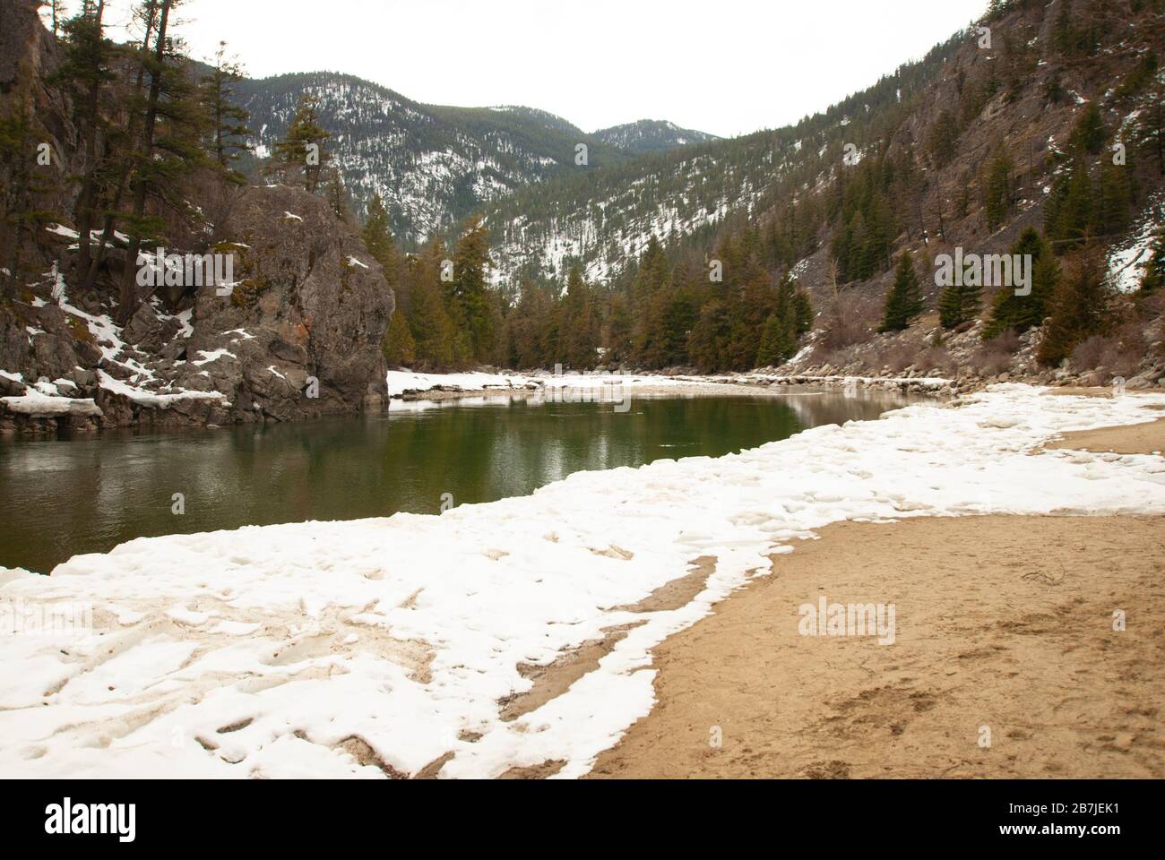 Fiume Similkameen al Bromley Rock Provincial Park, British Columbia, Canada Foto Stock