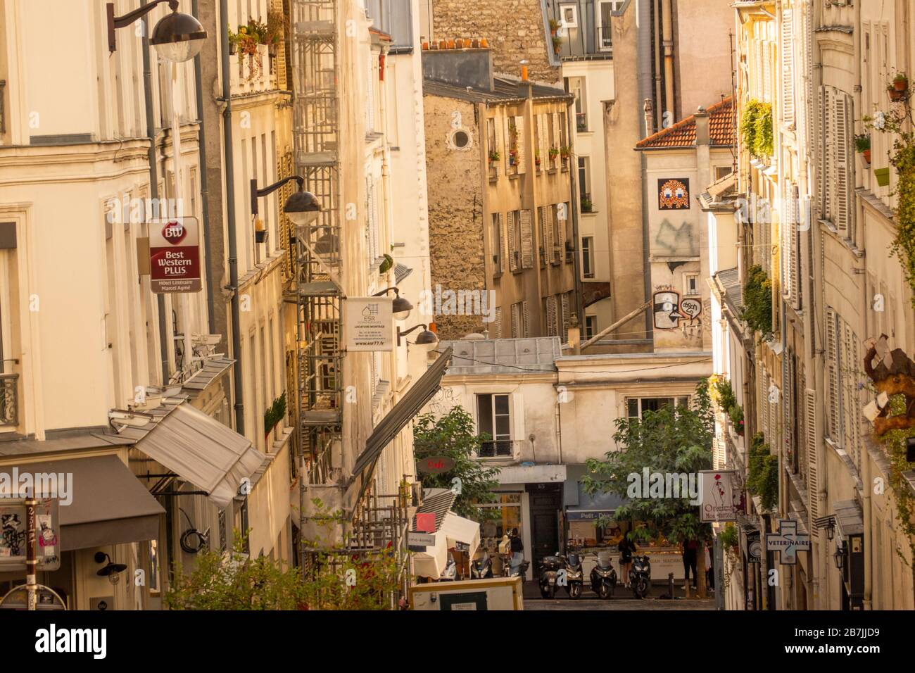Quartiere di Montmartre Parigi Francia Foto Stock