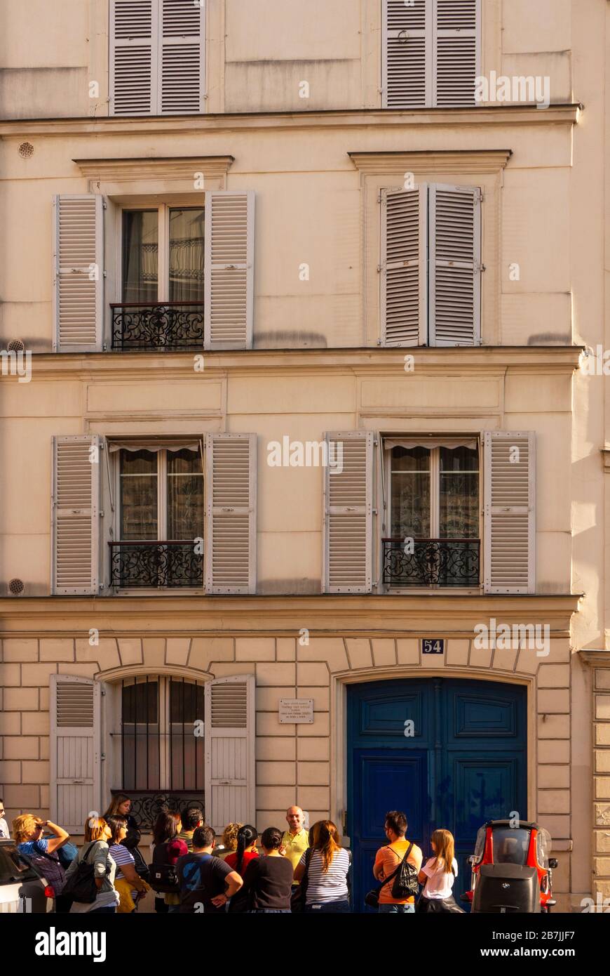 Vincent Van Gogh casa 54 rue Lepic Parigi Francia Foto Stock