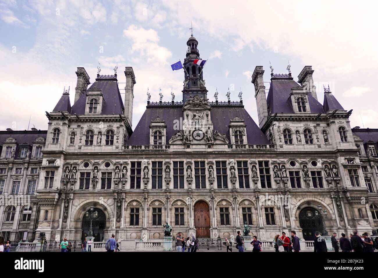 Hotel de Ville City Hall edificio Parigi Francia Foto Stock