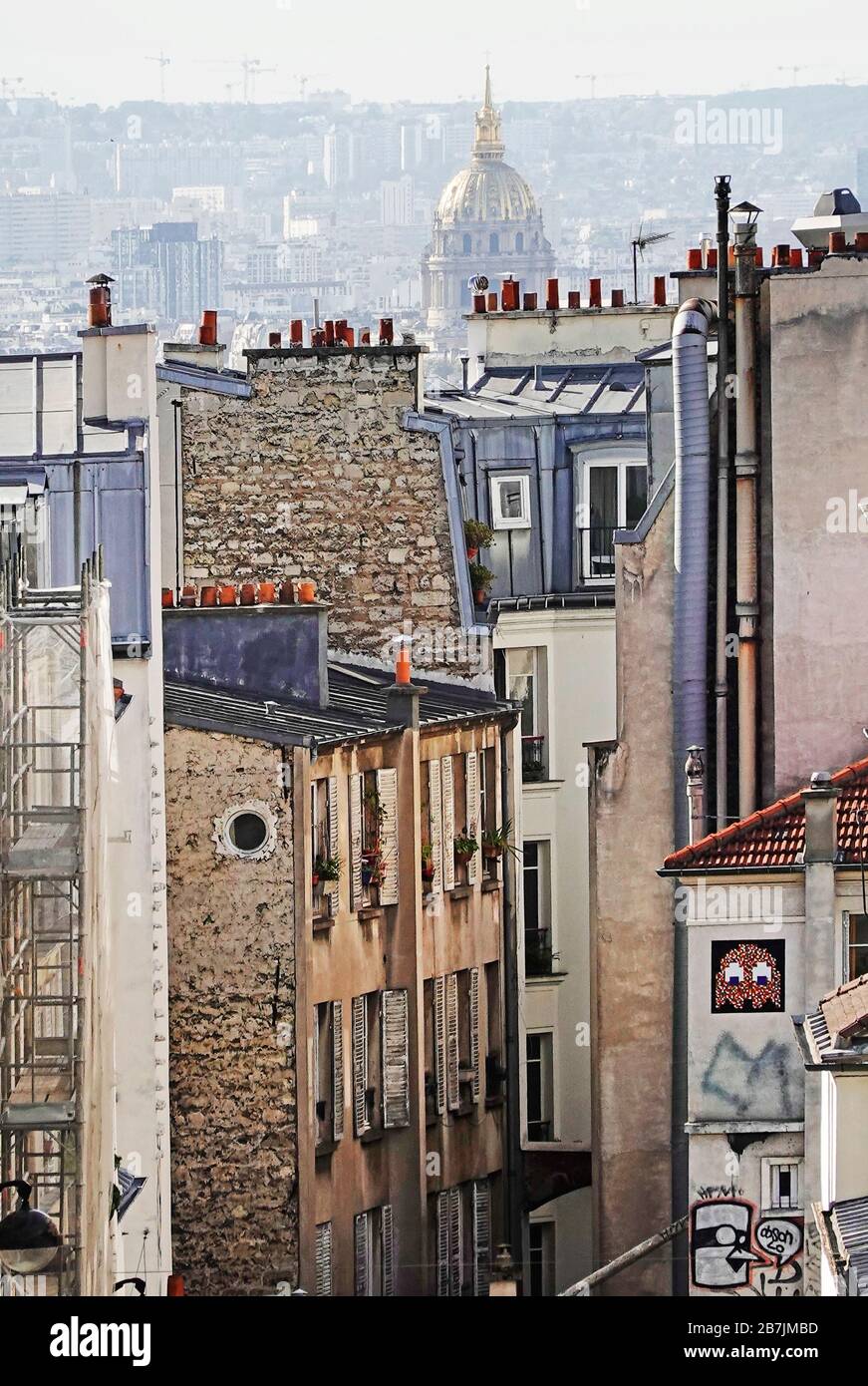 Tetti di Montmartre Parigi Francia Foto Stock