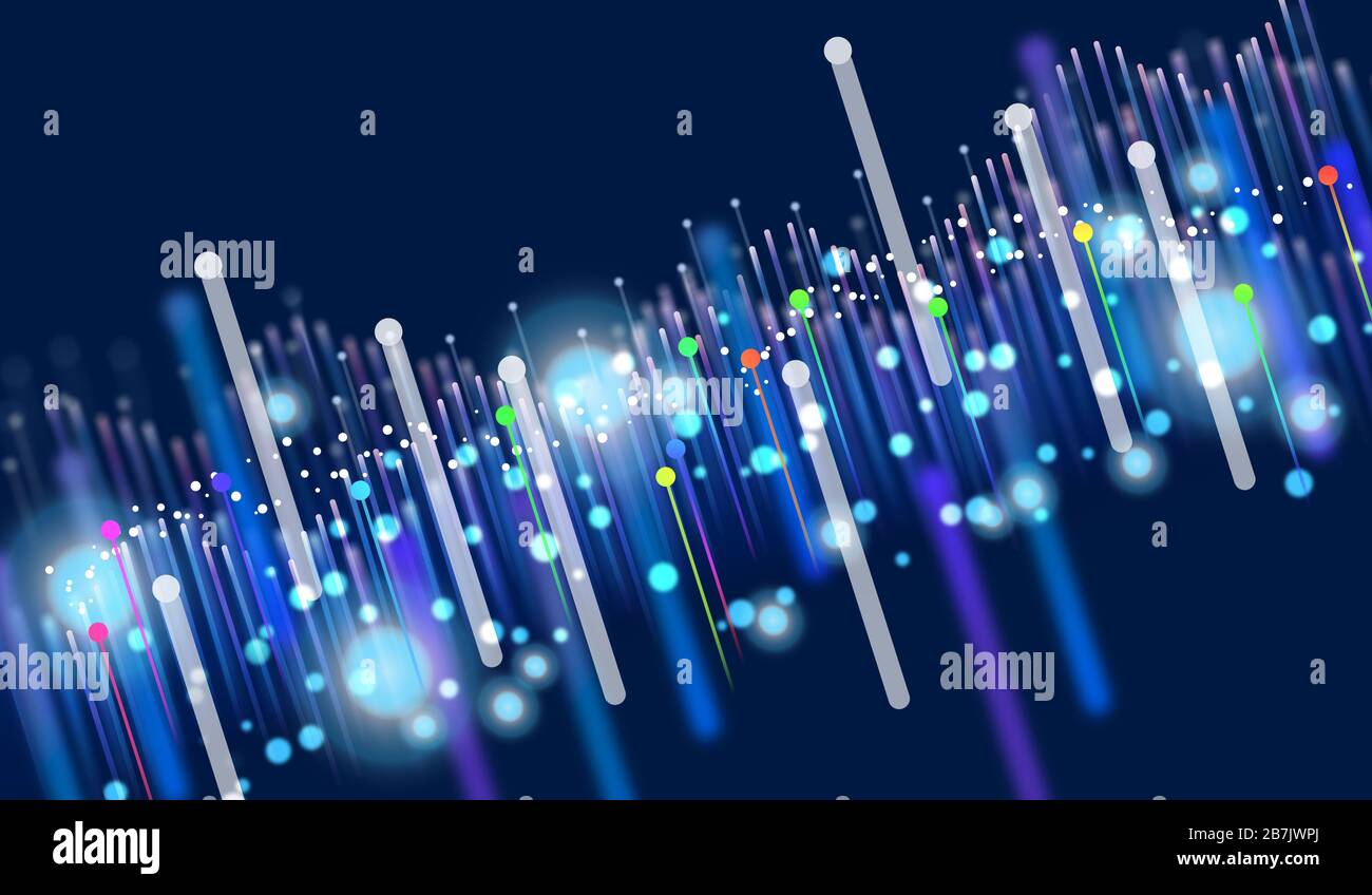 Trasmissione di big data su rete globale Foto Stock
