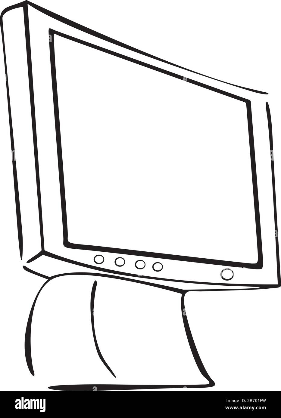 Il monitor di un computer Illustrazione Vettoriale