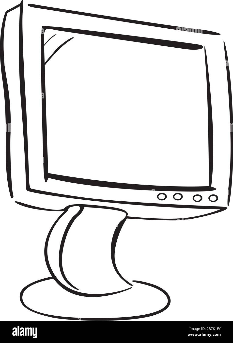 Il monitor di un computer Illustrazione Vettoriale