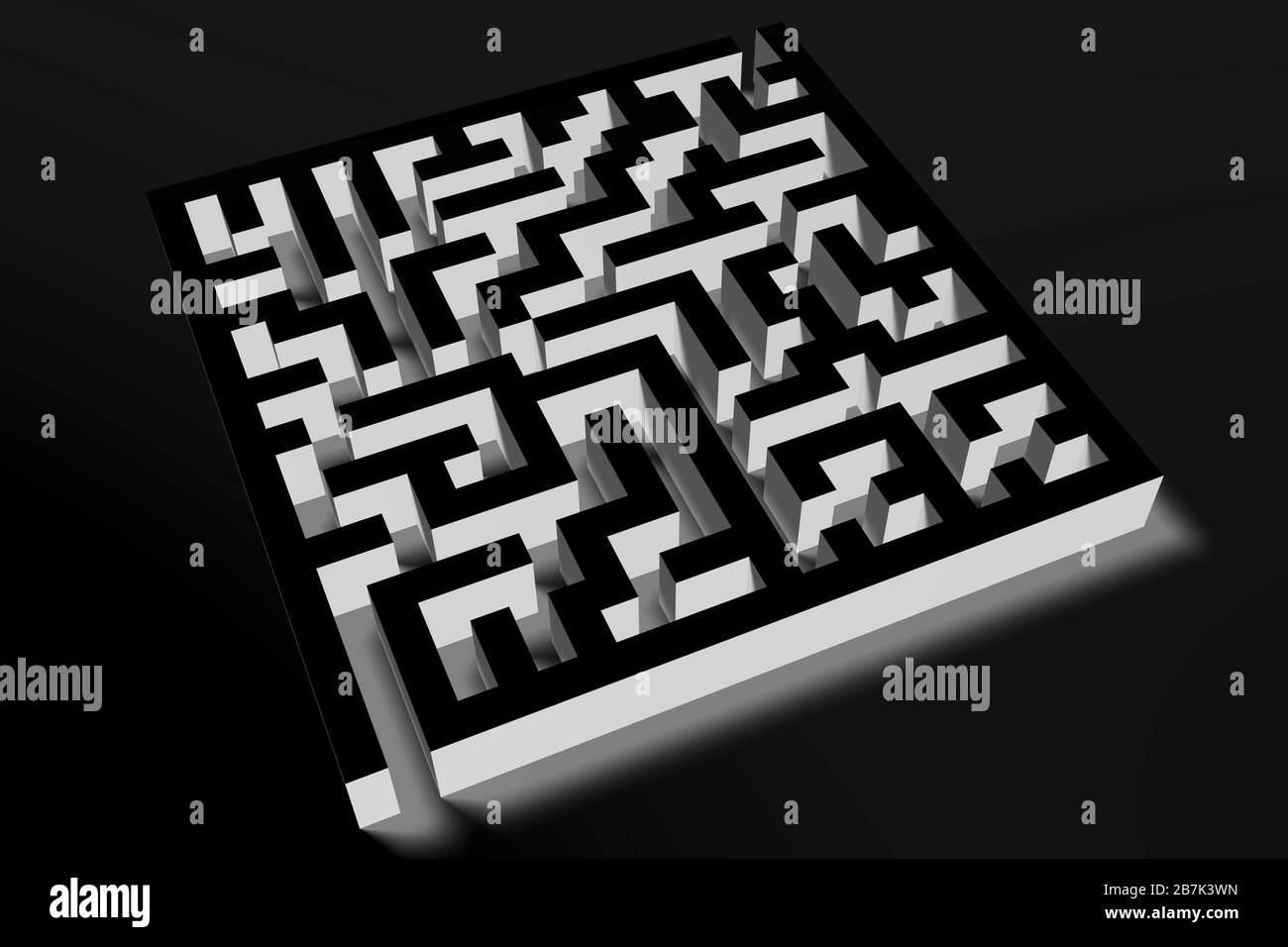 Concetto di labirinto/labirinto 3D Foto Stock