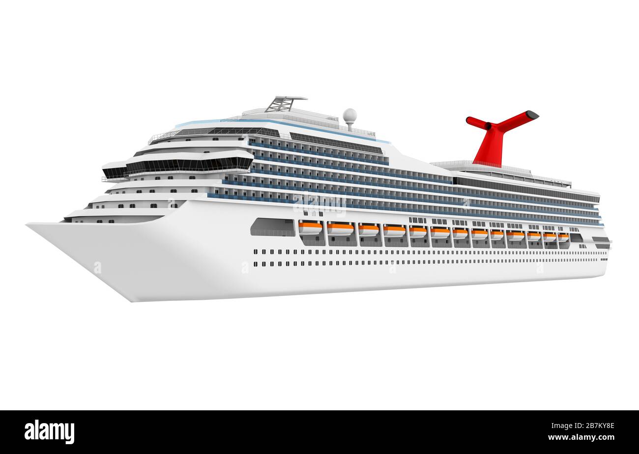 La nave di crociera isolato Foto Stock