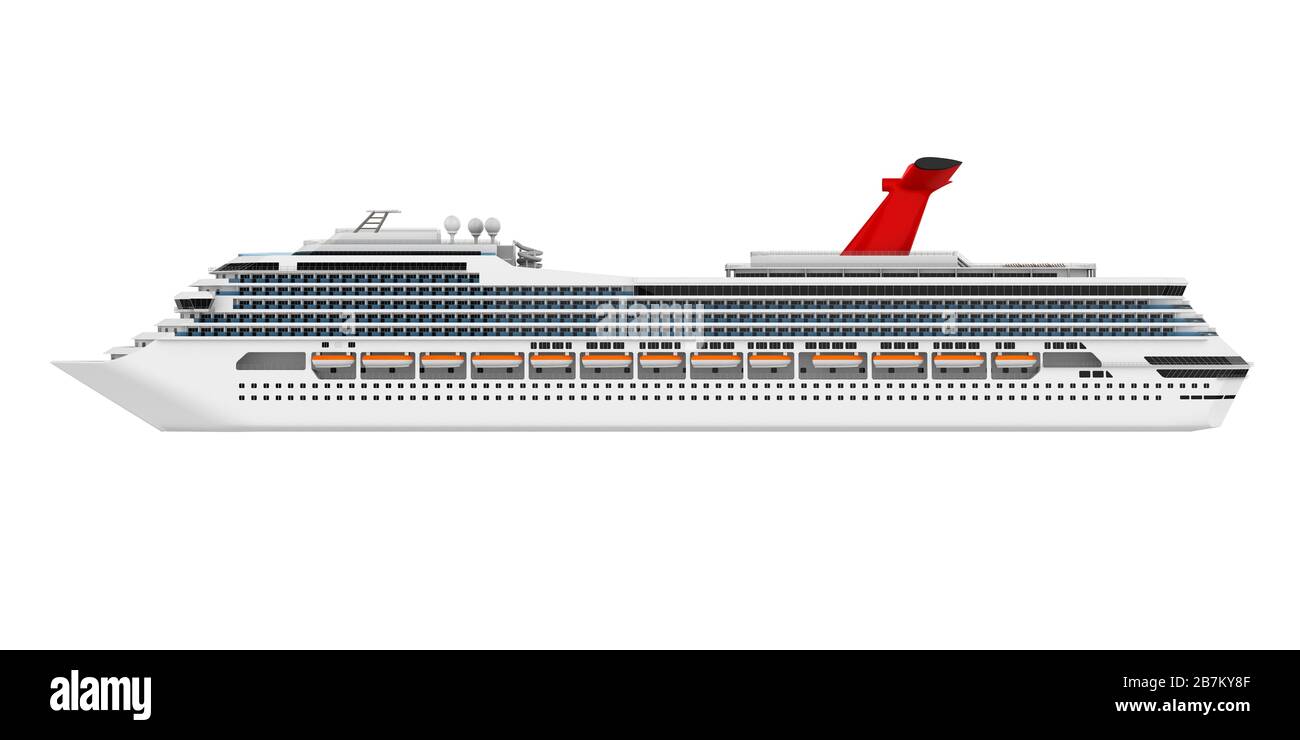 La nave di crociera isolato Foto Stock