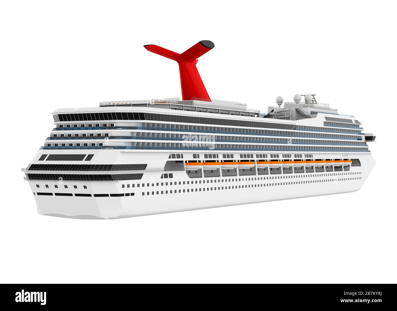 La nave di crociera isolato Foto Stock
