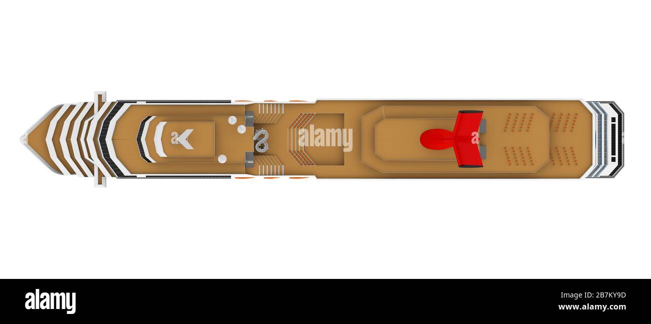 La nave di crociera isolato Foto Stock