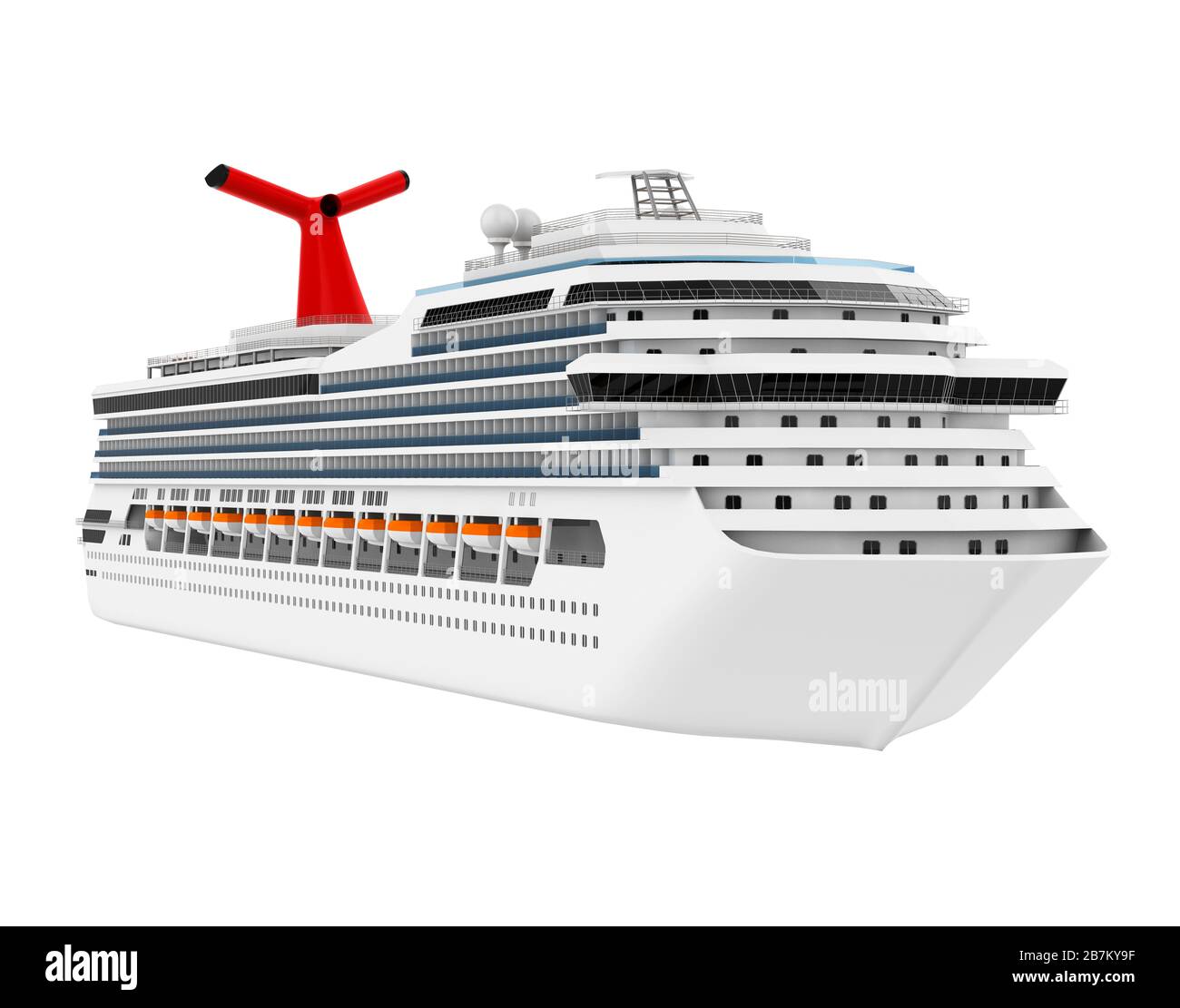 La nave di crociera isolato Foto Stock