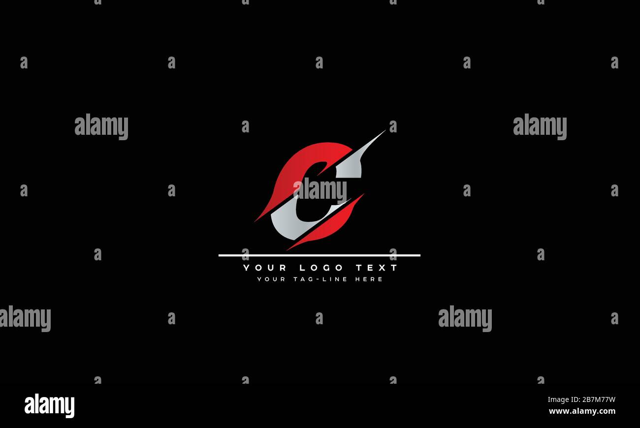 Lettera astratta C Logo modello vettoriale Illustrazione Vettoriale