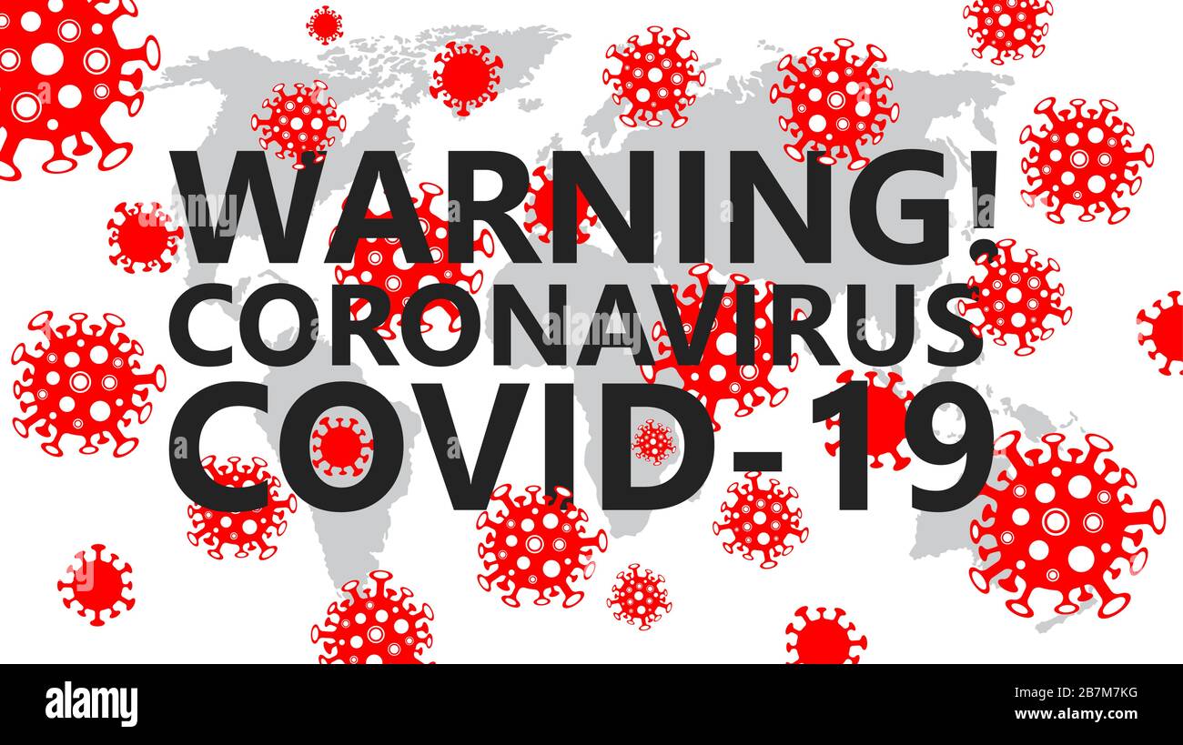 Illustrazione globale del vettore pandemico di coronavirus Illustrazione Vettoriale