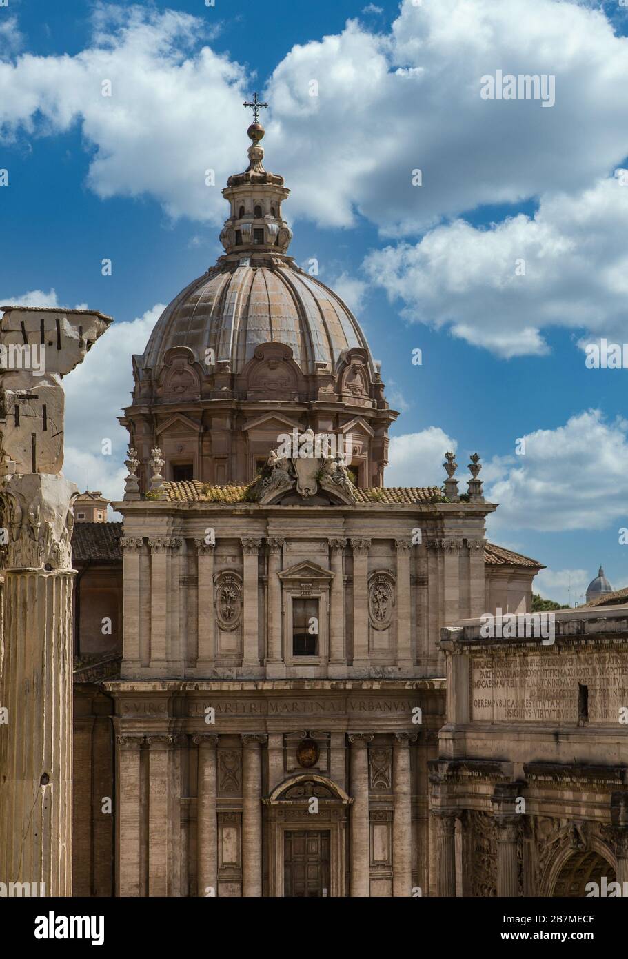 Basilica in Foro Antico Foto Stock