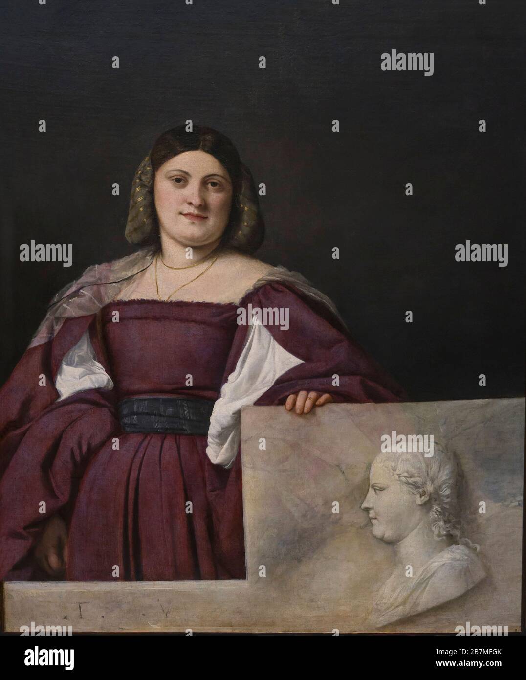 Ritratto di una Signora, la Schiavona, Tiziano, circa 1510-12, Foto Stock