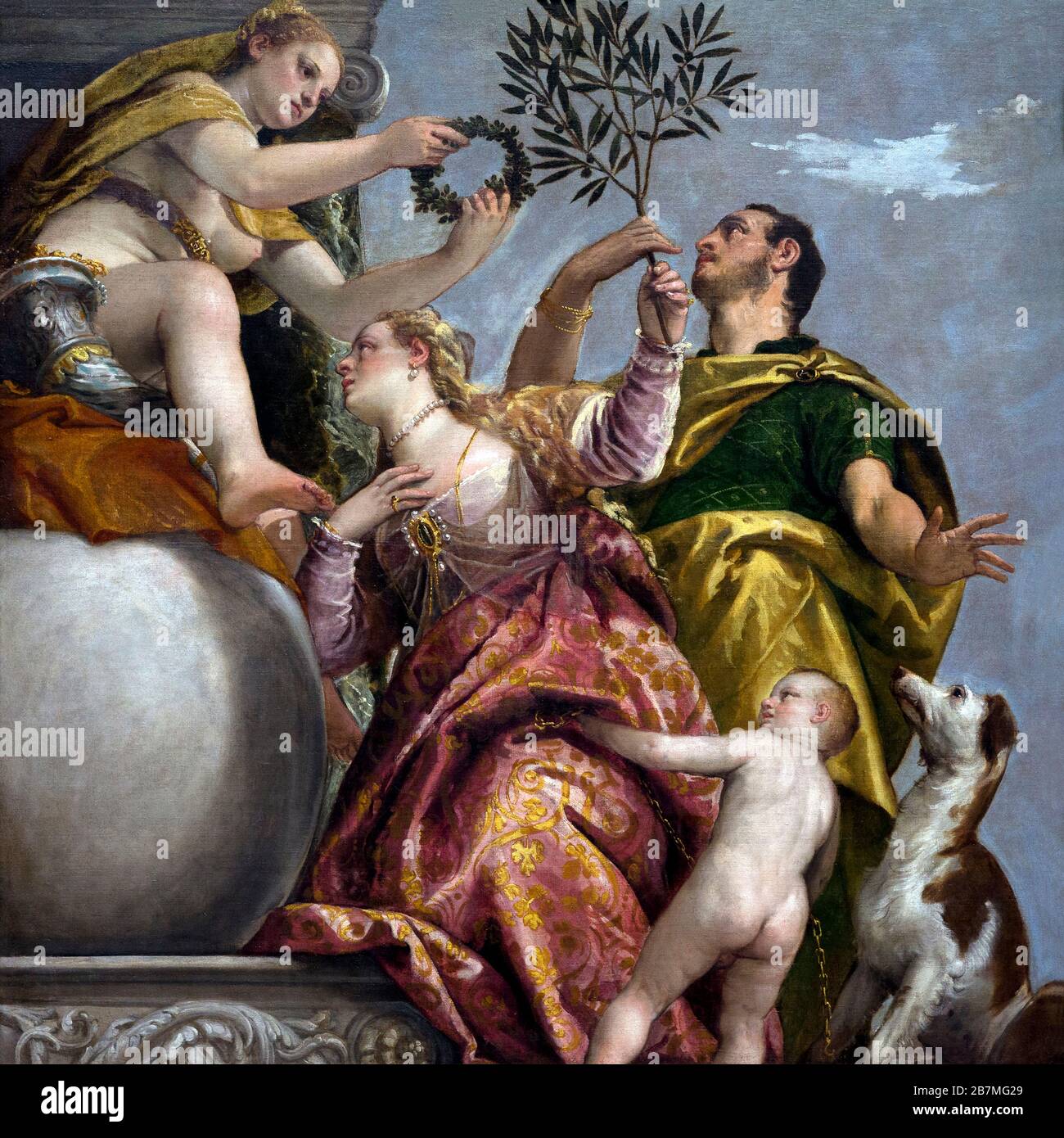 Happy Union, quattro allegorie d'Amore, Paolo Veronese, circa 1575, Foto Stock