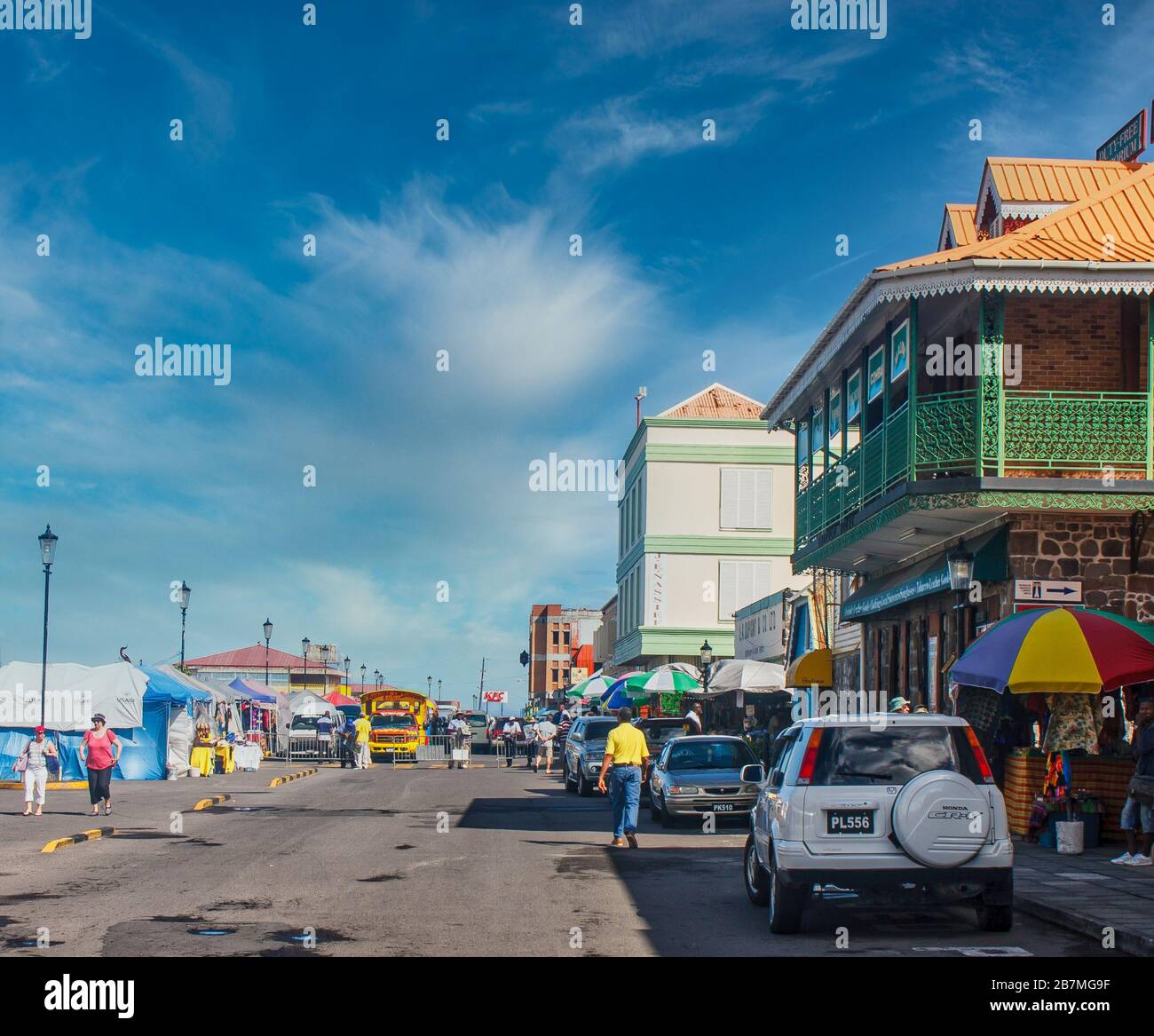 Street marktes su St Croix Foto Stock