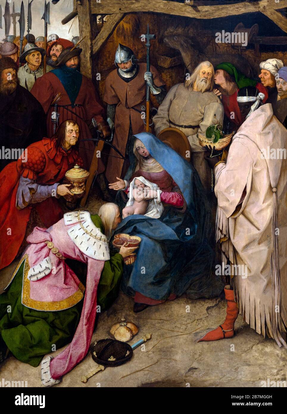 L'Adorazione dei Re, Pieter Bruegel il Vecchio, 1564, Foto Stock