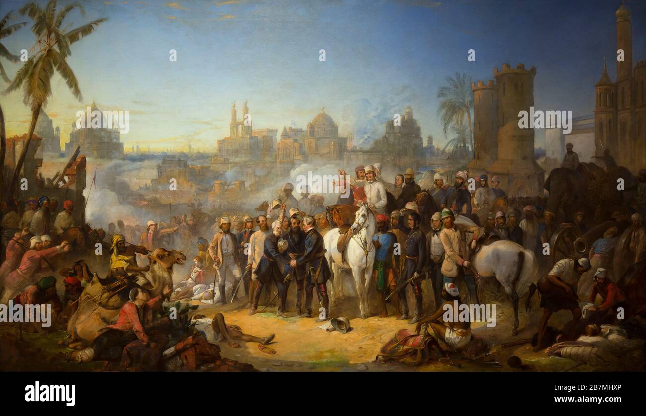 Il Soccorso di Lucknow, Thomas Jones Barker, 1859, Foto Stock